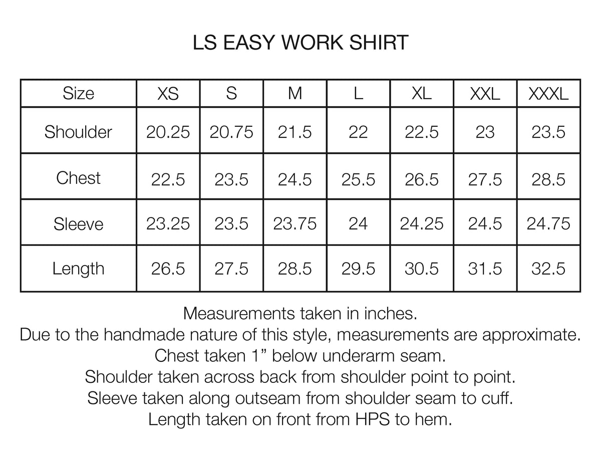 LS EASY WORK SHIRT - WHITE / BARELY INDIGO / FRENCH INDIGO HANDLOOM STRIPED COTTON