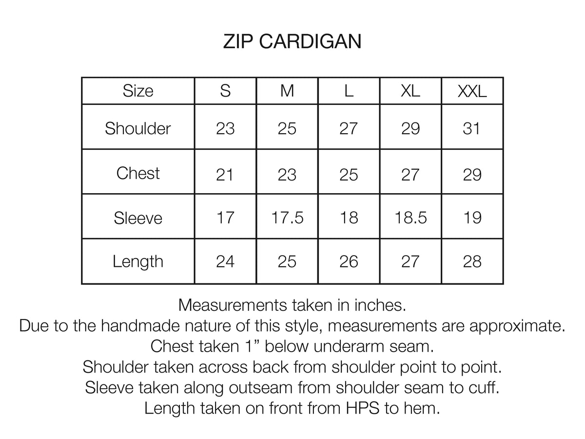 FRICTION RIDGE ZIP CREWNECK CARDIGAN - BLACK PERUVIAN TANGUIS COTTON