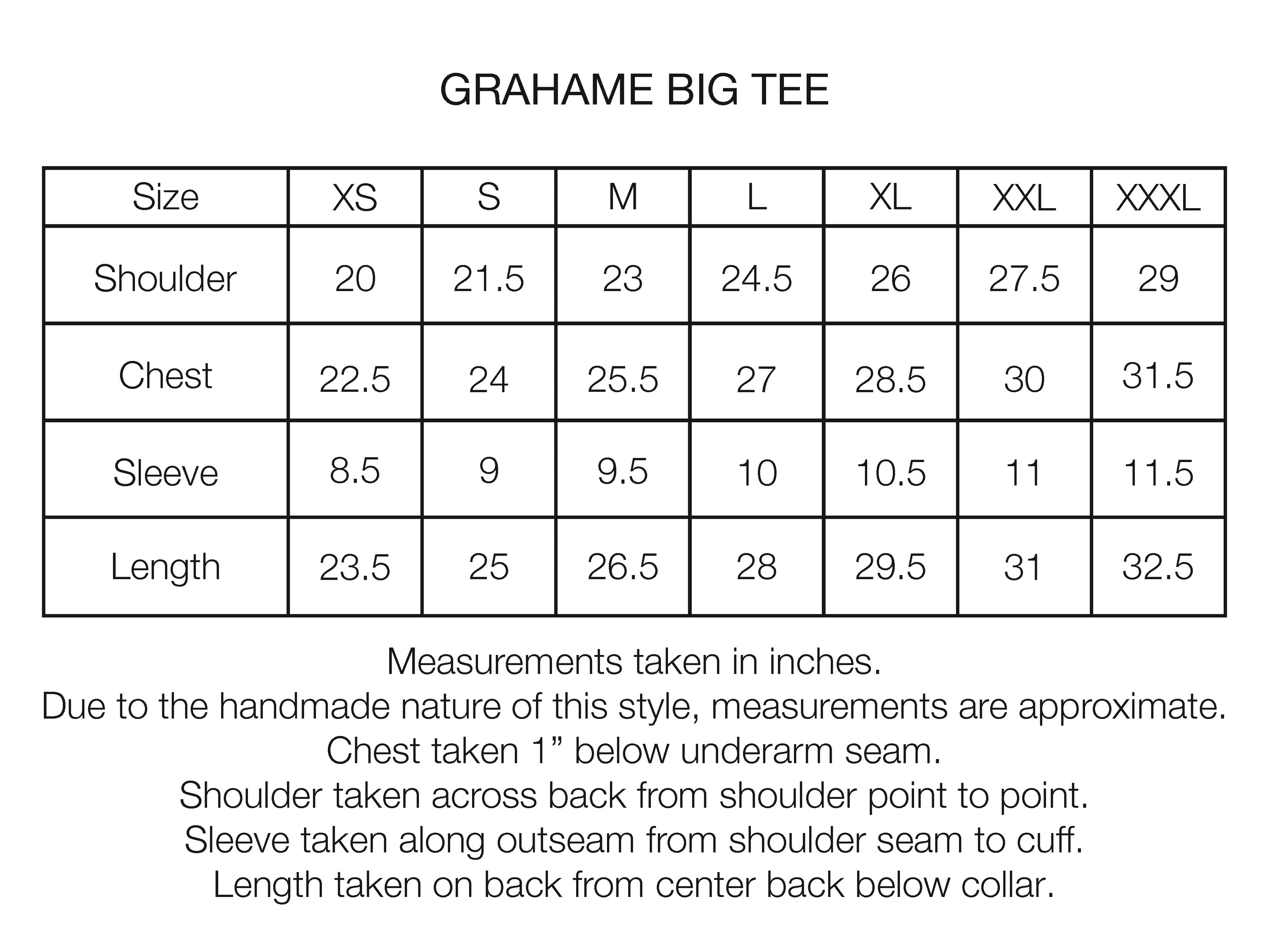 GRAHAME BIG TEE - TURBULENCE SLATE HEAVYWEIGHT COTTON JERSEY
