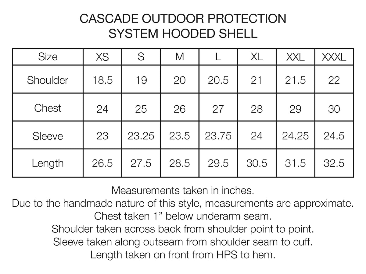KEENAN'S CASCADE OUTDOOR PROTECTION SYSTEM HOODED SHELL - FADED ROYAL / BLACK WATER-REPELLENT 3L BONDED MEMBRANE