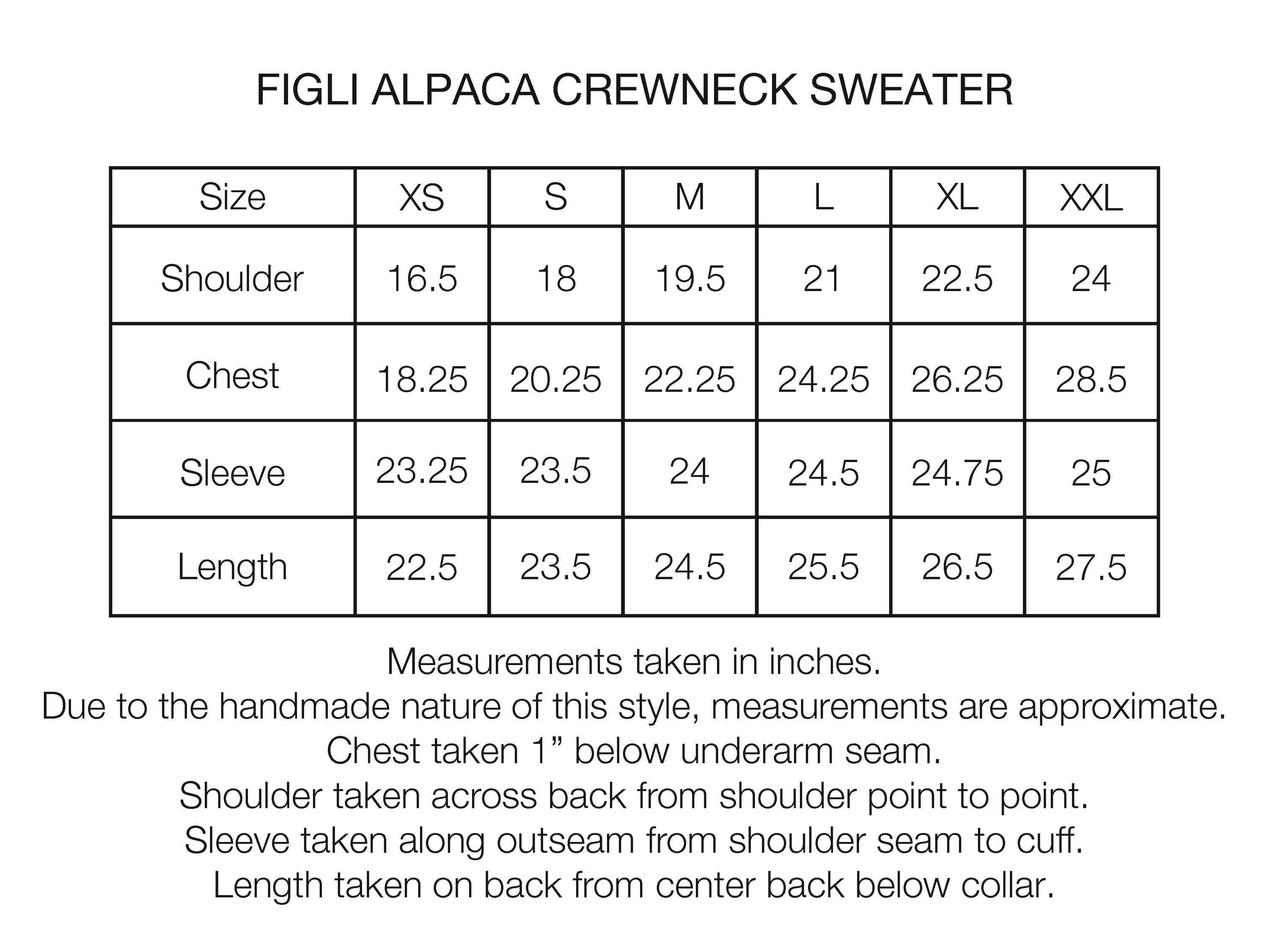 FIGLI CREWNECK SWEATER - CIOCCOLATO BROWN MELANGE HANDLOOM BRUSHED BABY ALPACA