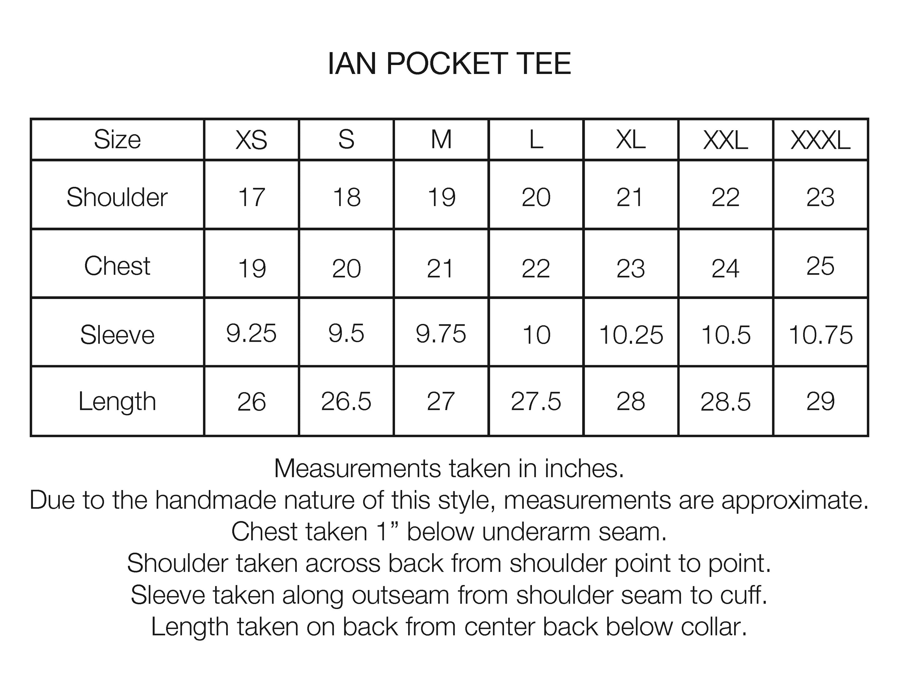IAN VINTAGE POCKET TEE - TRAVERTINE ECRU 7.75 oz. ALL SEASON COTTON JERSEY