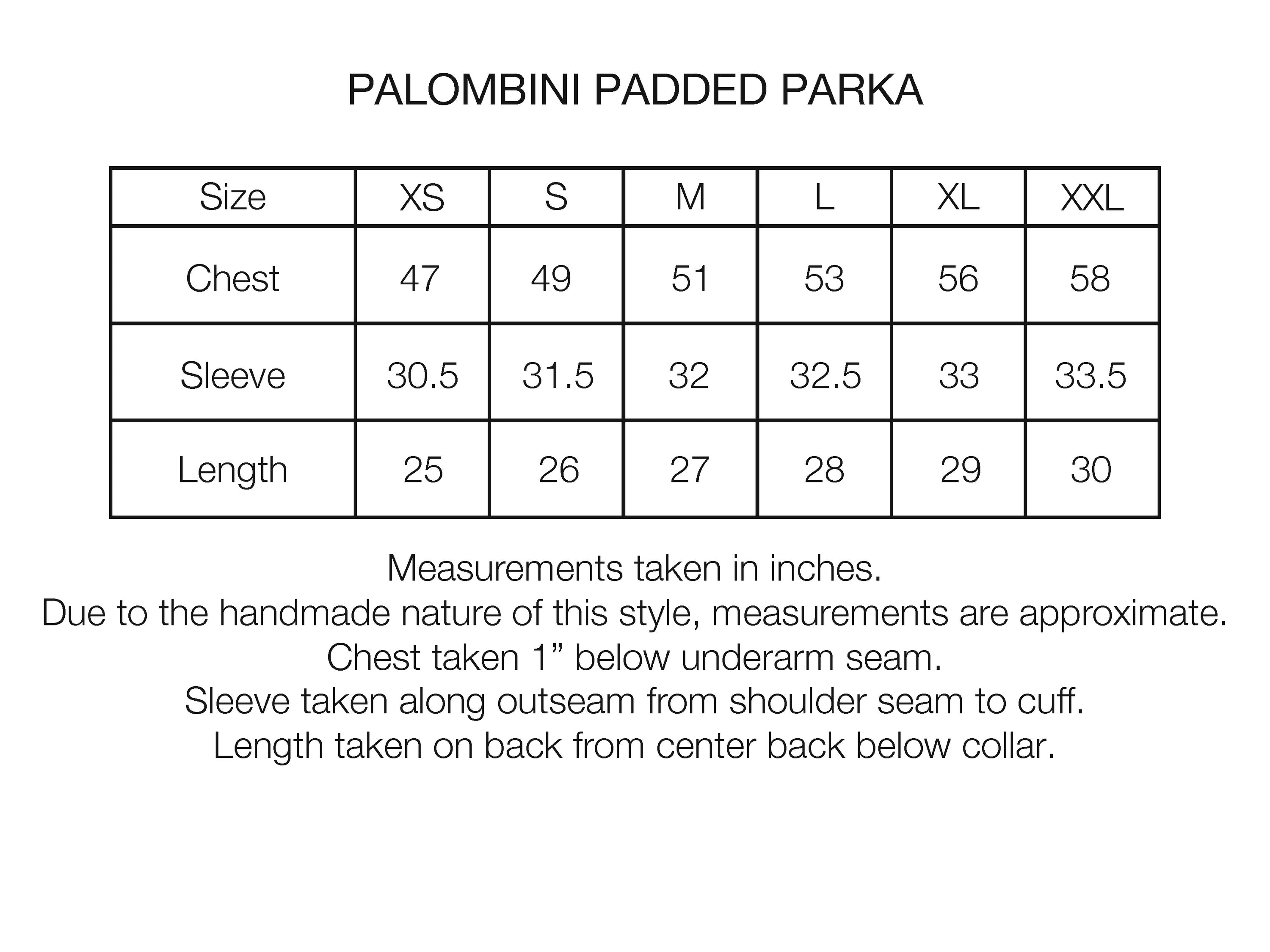 PALOMBINI PADDED PARKA - FADED HUNTER WATER-REPELLENT NYLON