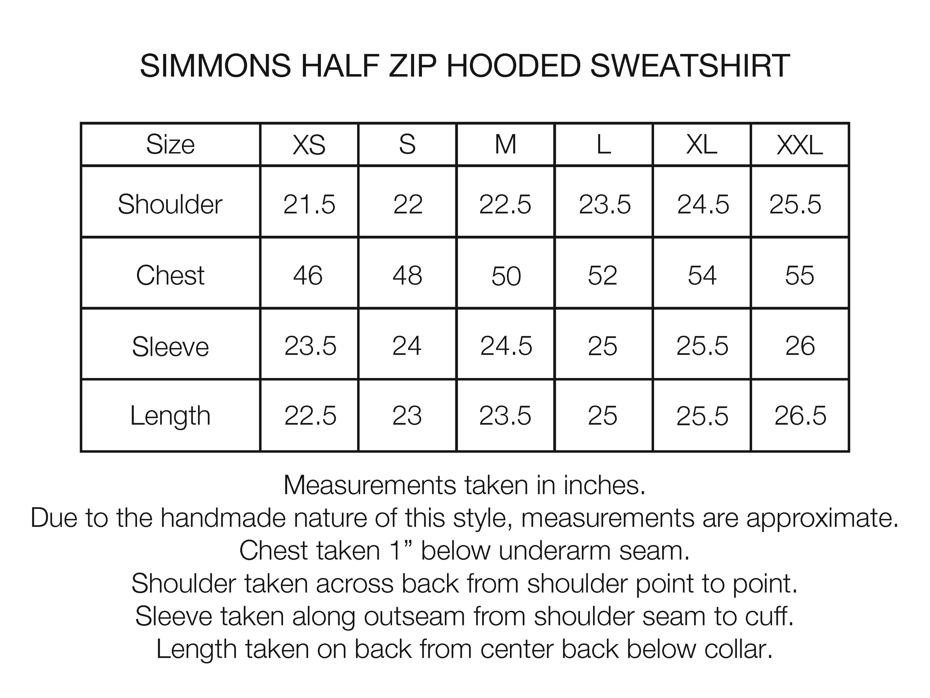 SIMMONS REVERSIBLE HALF-ZIP HOODED SWEATSHIRT - NAVY ALL COTTON LOOPBACK TERRY FLEECE