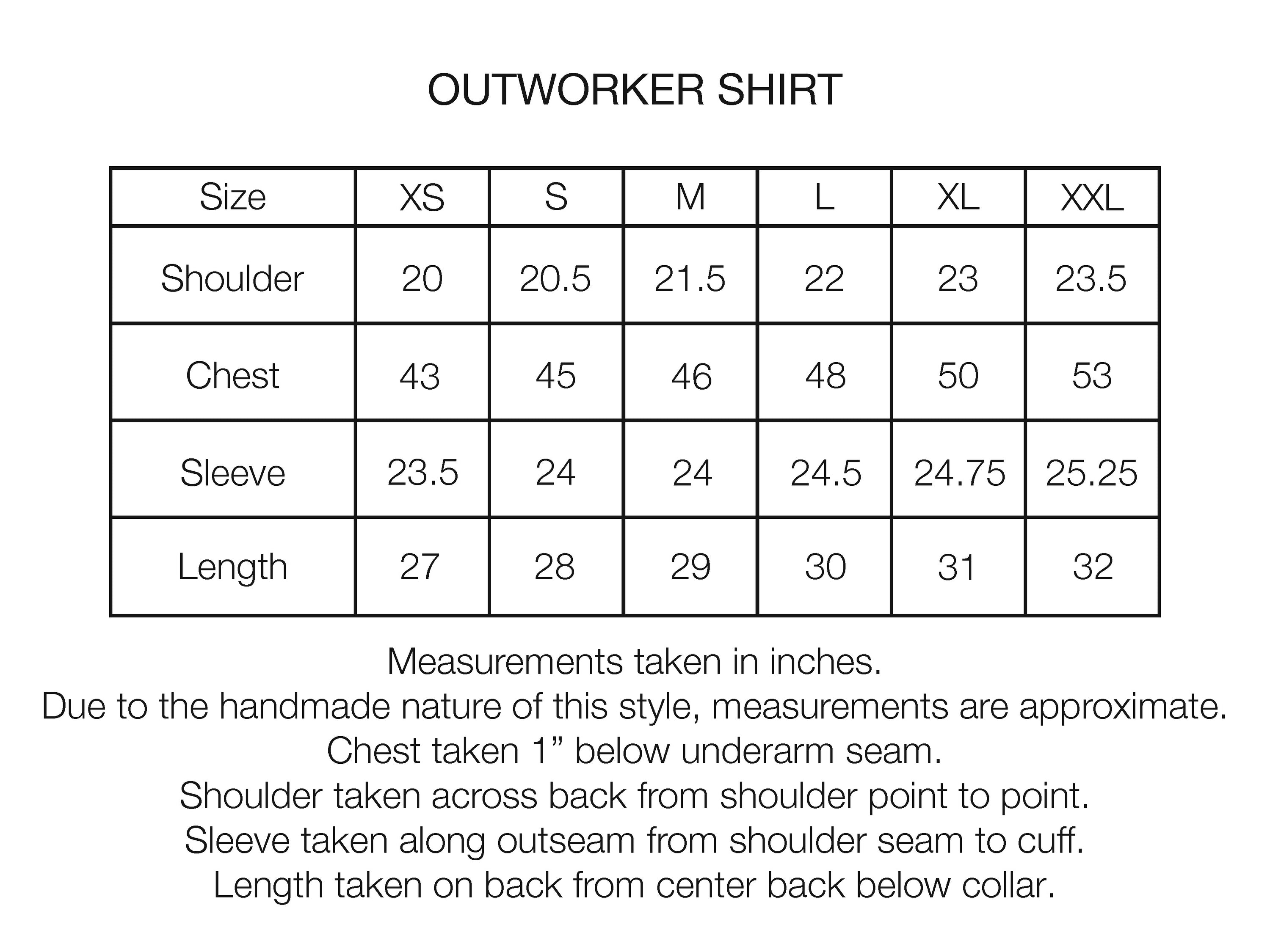OUTWORKER SHIRT - OREGANO QUILTED BRUSHED PILE DOUBLE FACE COTTON
