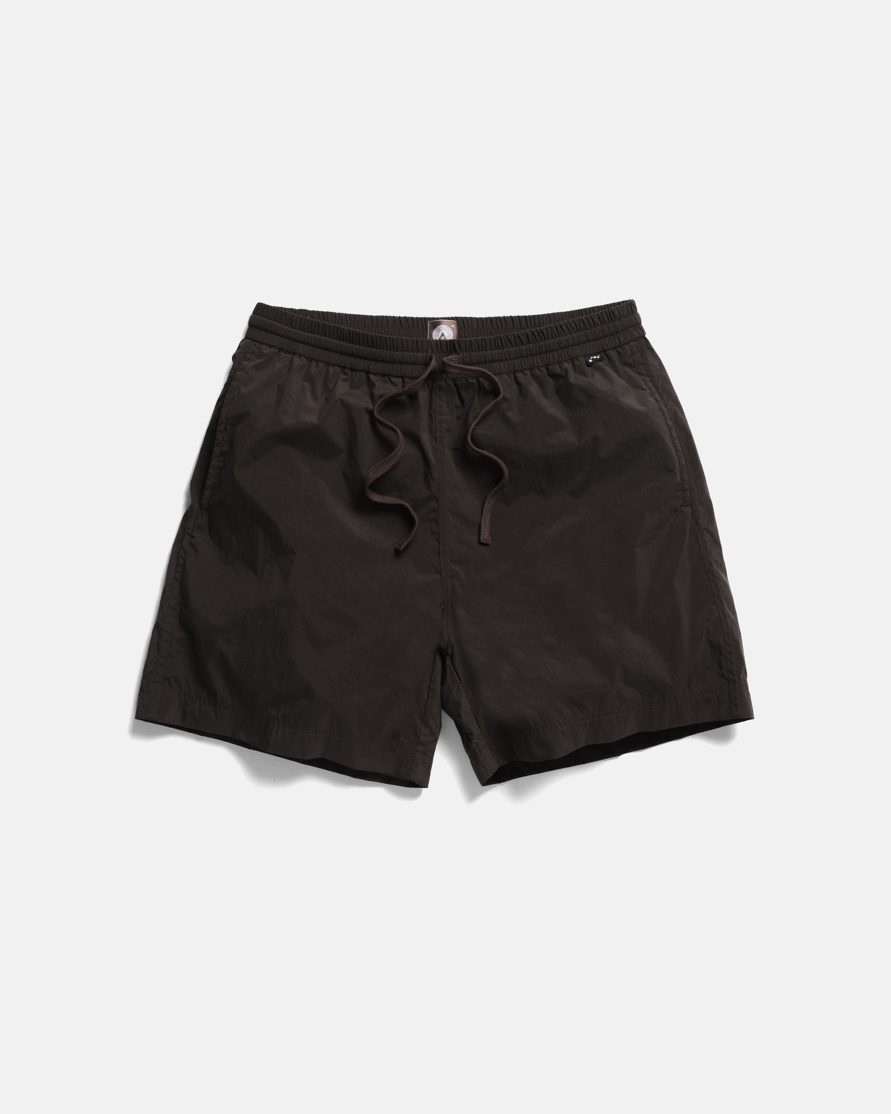 DOCK SWIM TRUNKS - WASHED BLACK WATER-REPELLENT NYLON