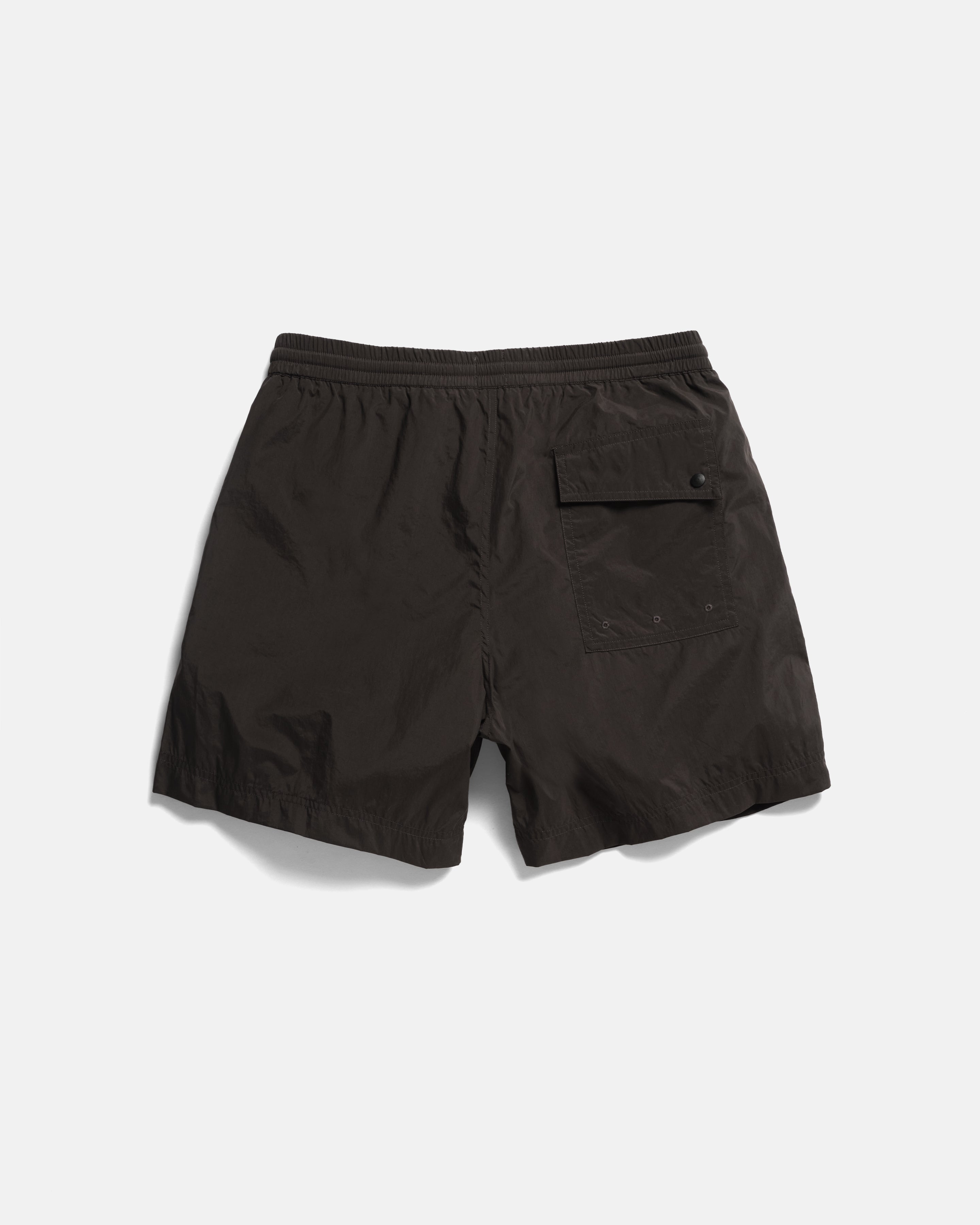 DOCK SWIM TRUNKS - WASHED BLACK WATER-REPELLENT NYLON