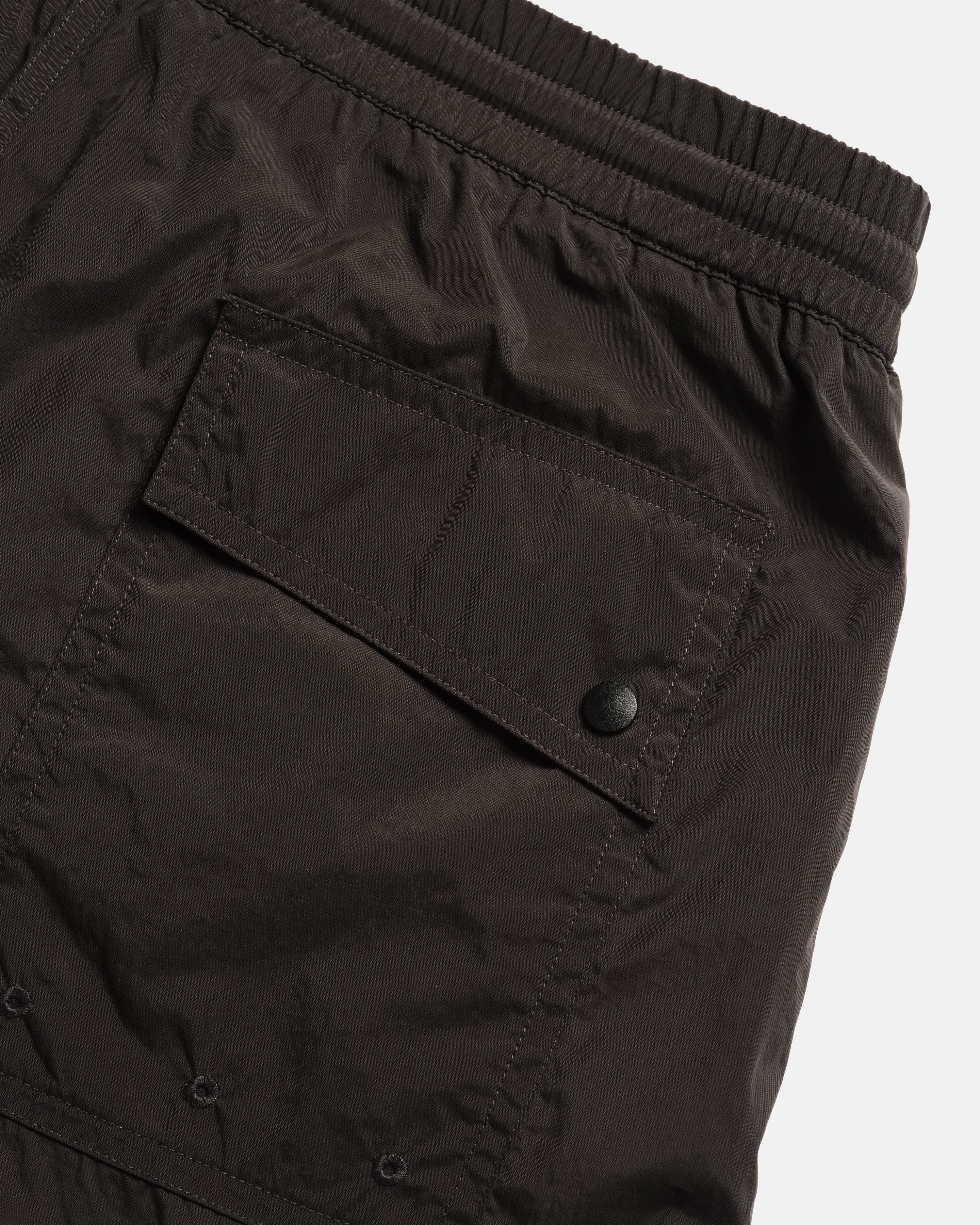 DOCK SWIM TRUNKS - WASHED BLACK WATER-REPELLENT NYLON