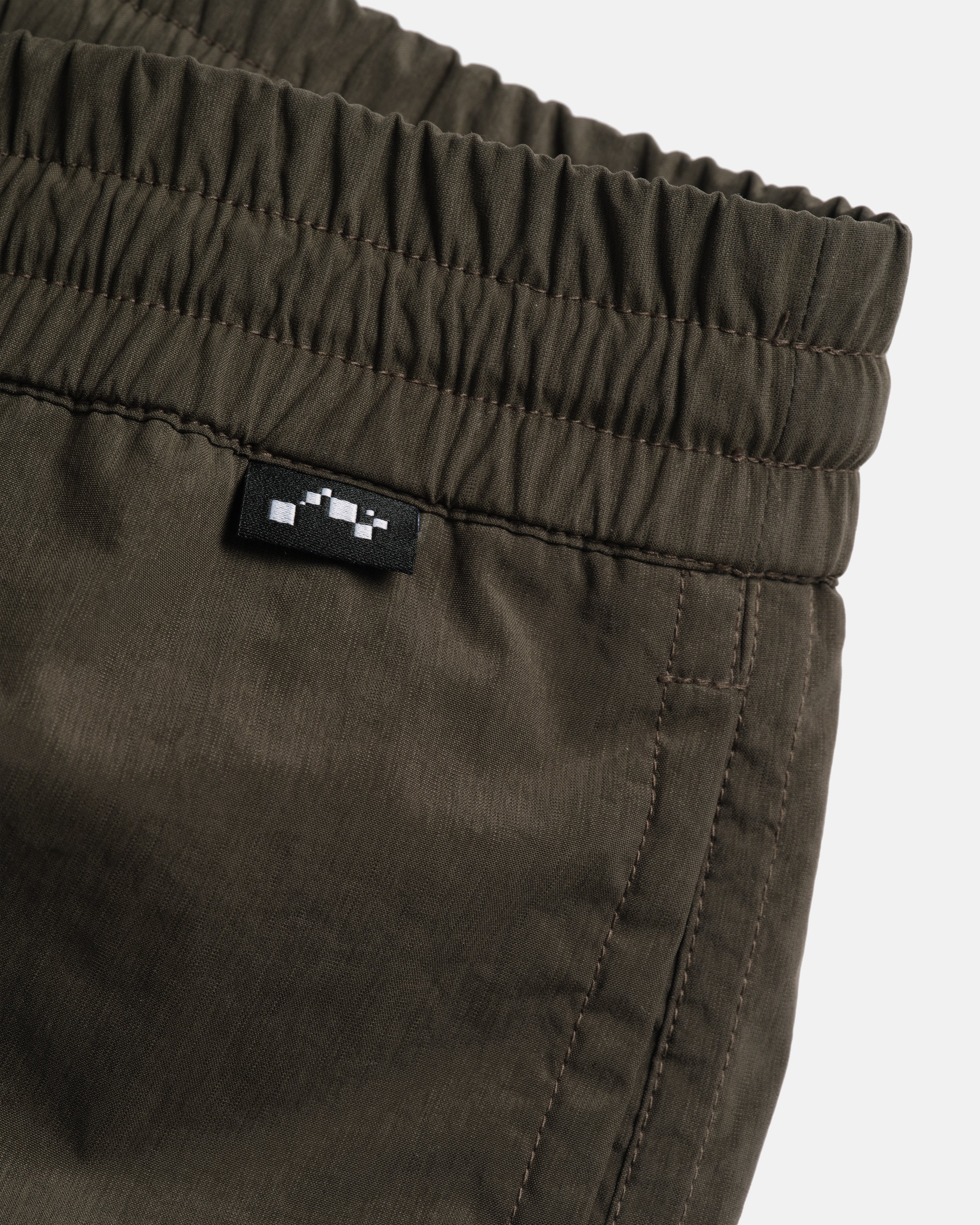 DOCK SWIM TRUNKS - DEEP OLIVE WATER-REPELLENT NYLON