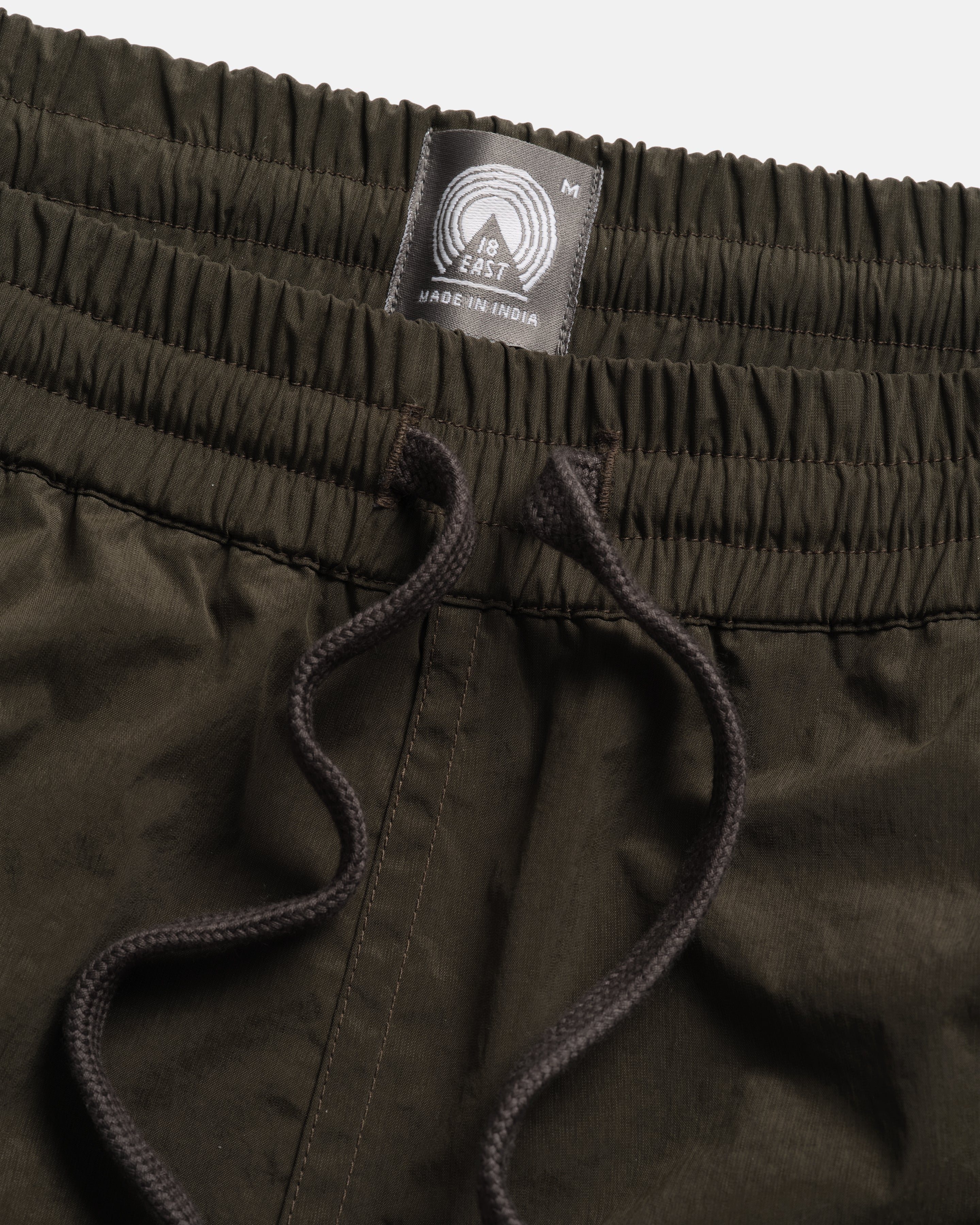 DOCK SWIM TRUNKS - DEEP OLIVE WATER-REPELLENT NYLON