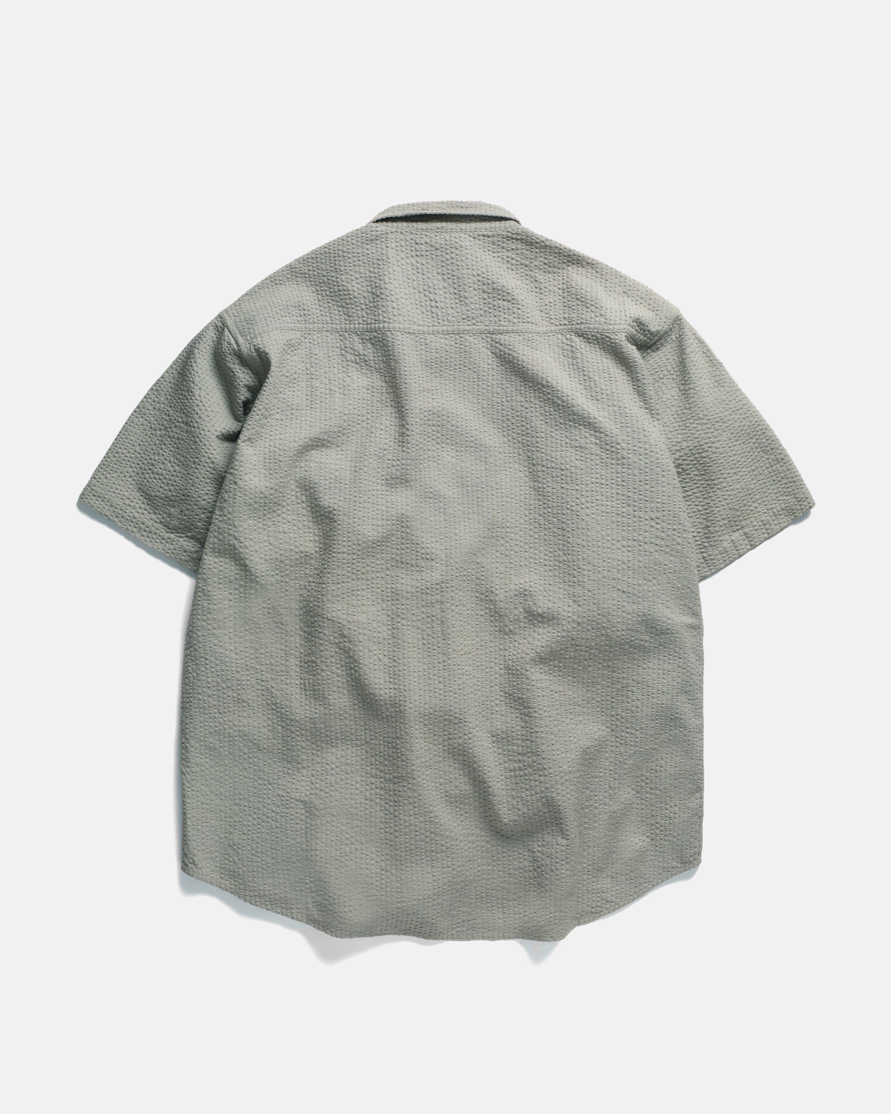 SS EASY WORK SHIRT -TONAL LUNAR ROCK COTTON SEERSUCKER