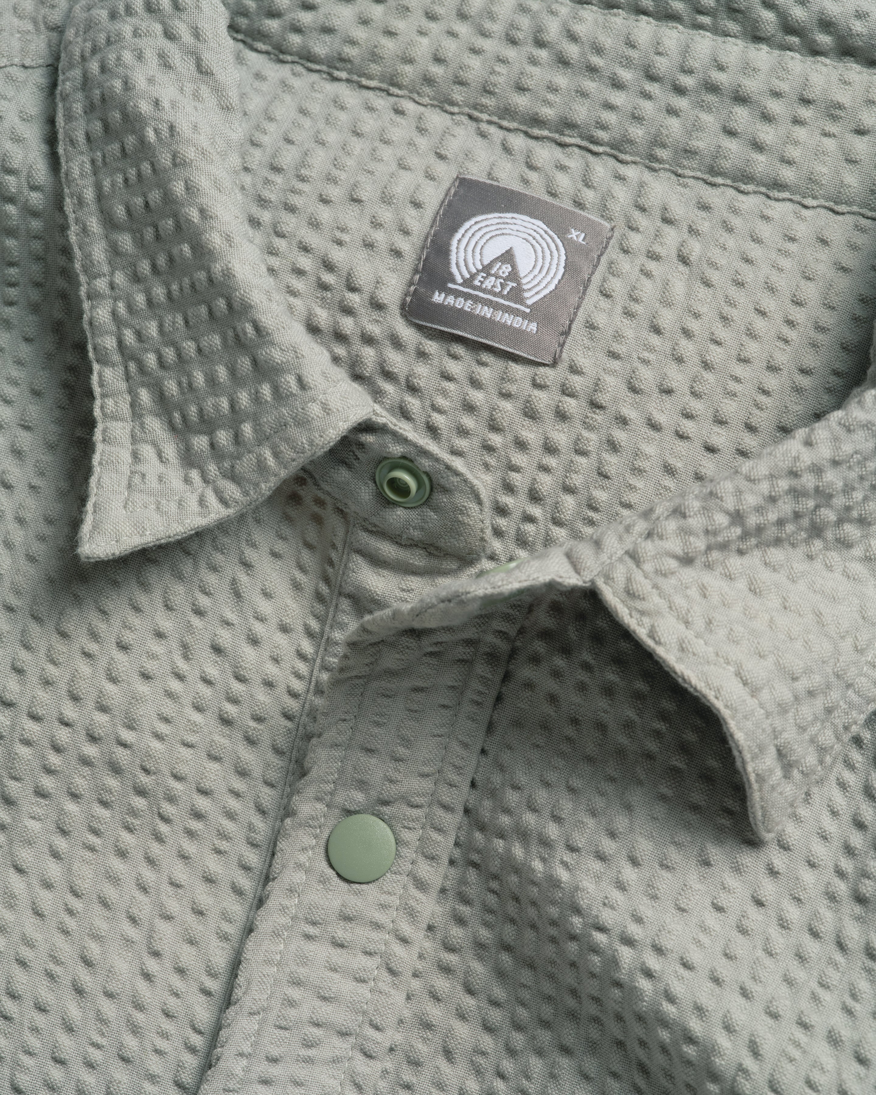 SS EASY WORK SHIRT -TONAL LUNAR ROCK COTTON SEERSUCKER
