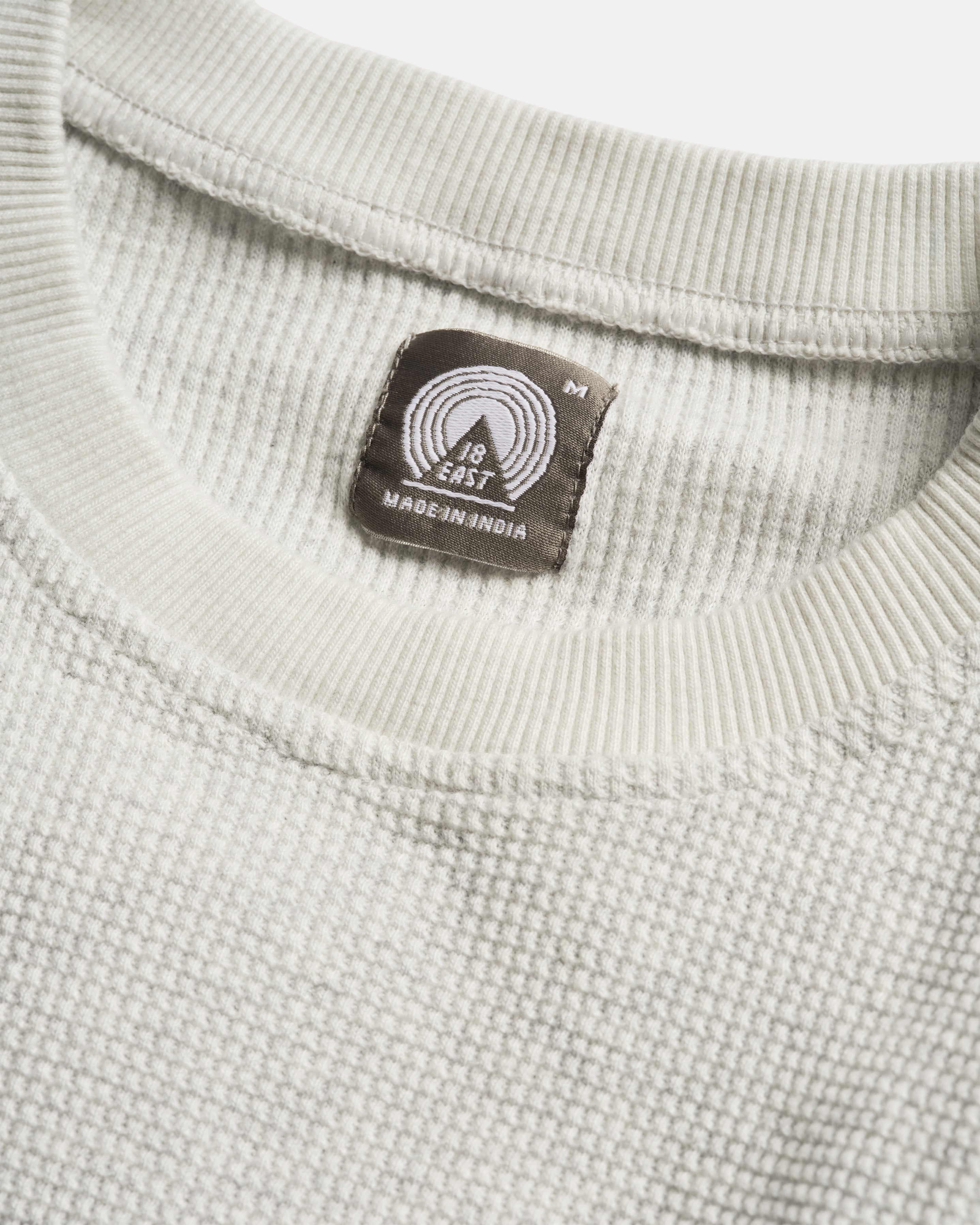 HIROCK LTE HALF SLEEVE CREWNECK - FOG HEATHER TECH COTTON LIGHTWEIGHT THERMAL