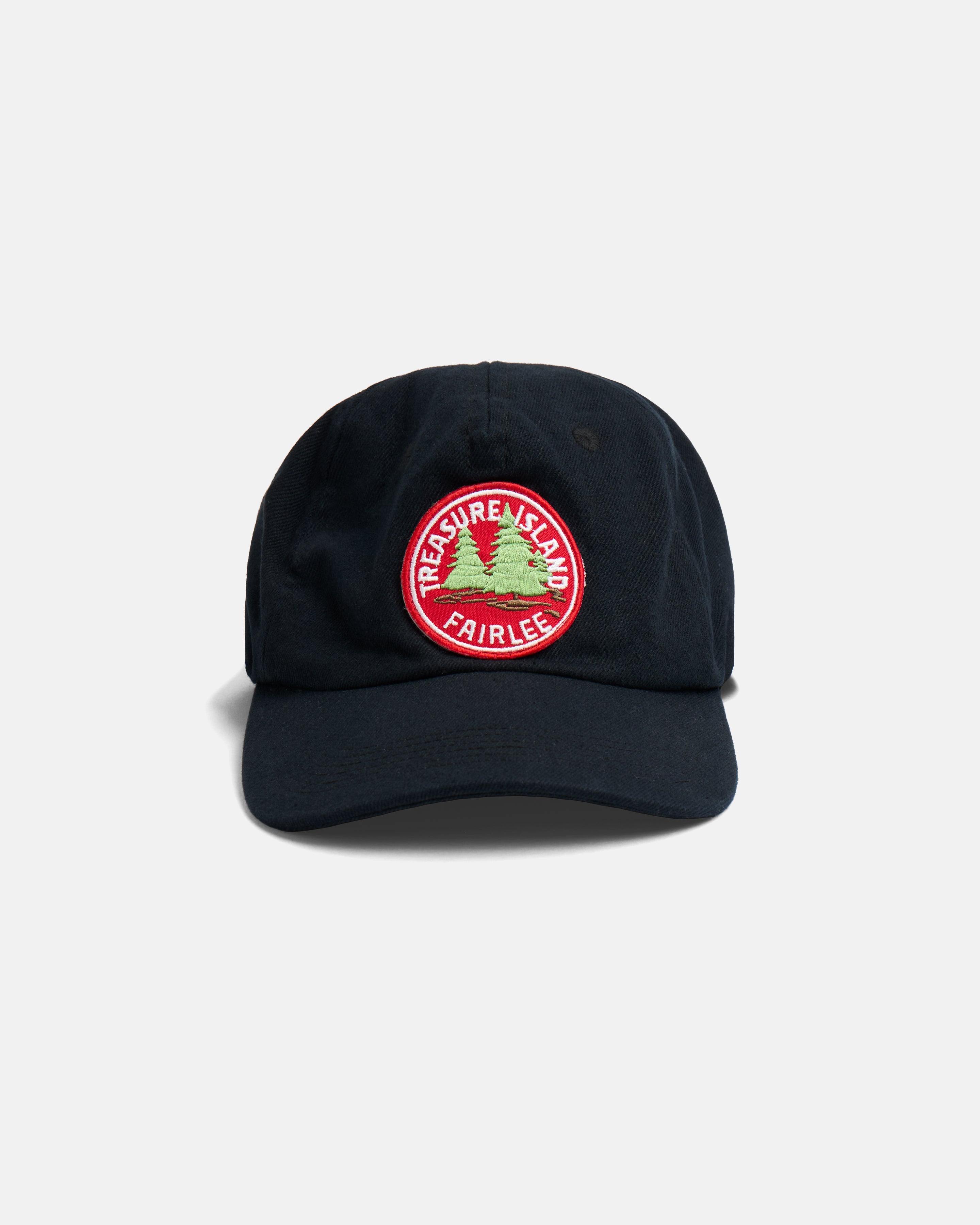 "TREASURE ISLAND" CANOE TRIP STOWE 5 PANEL HAT - MIDNIGHT NAVY HEAVY COTTON TWILL