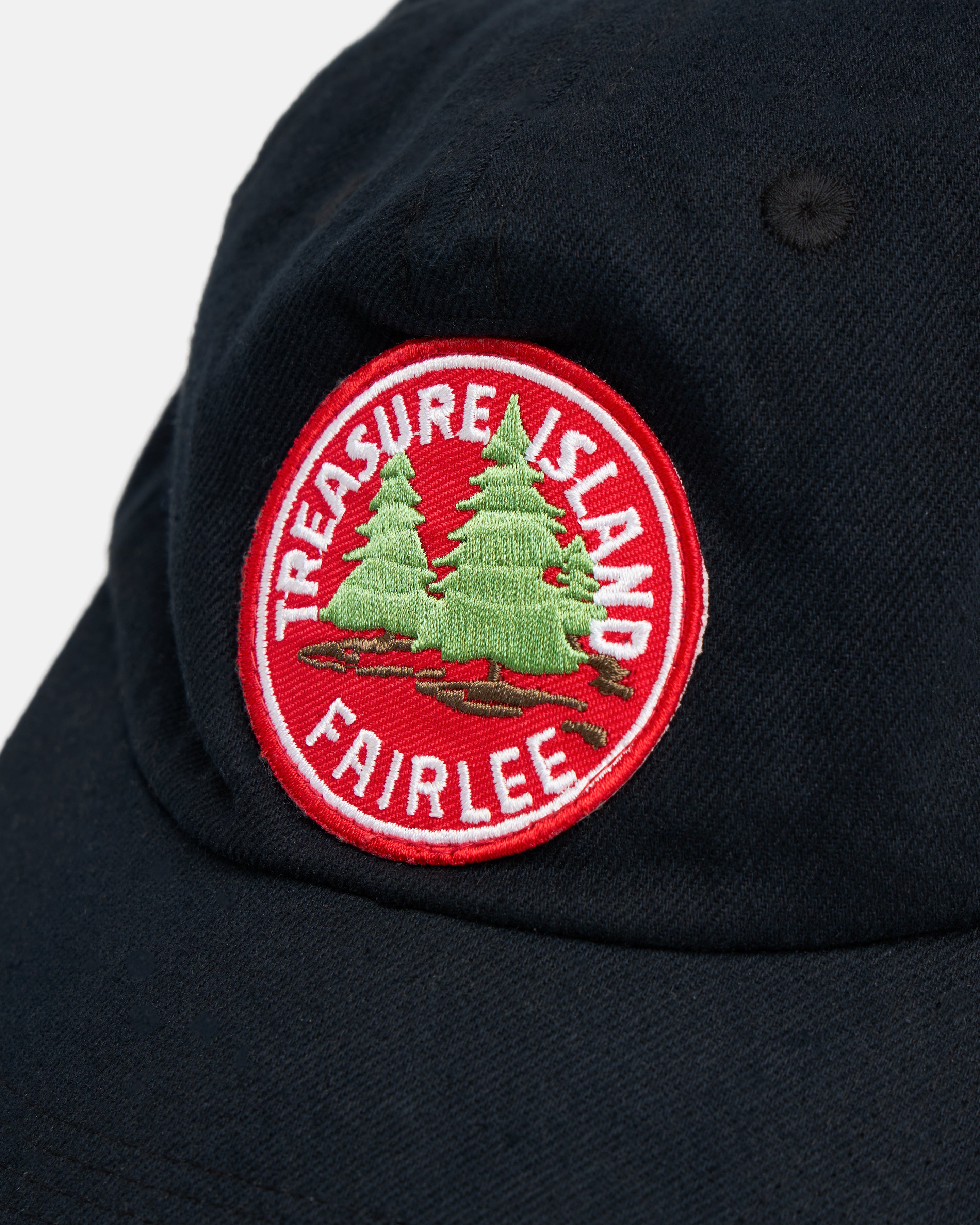 "TREASURE ISLAND" CANOE TRIP STOWE 5 PANEL HAT - MIDNIGHT NAVY HEAVY COTTON TWILL