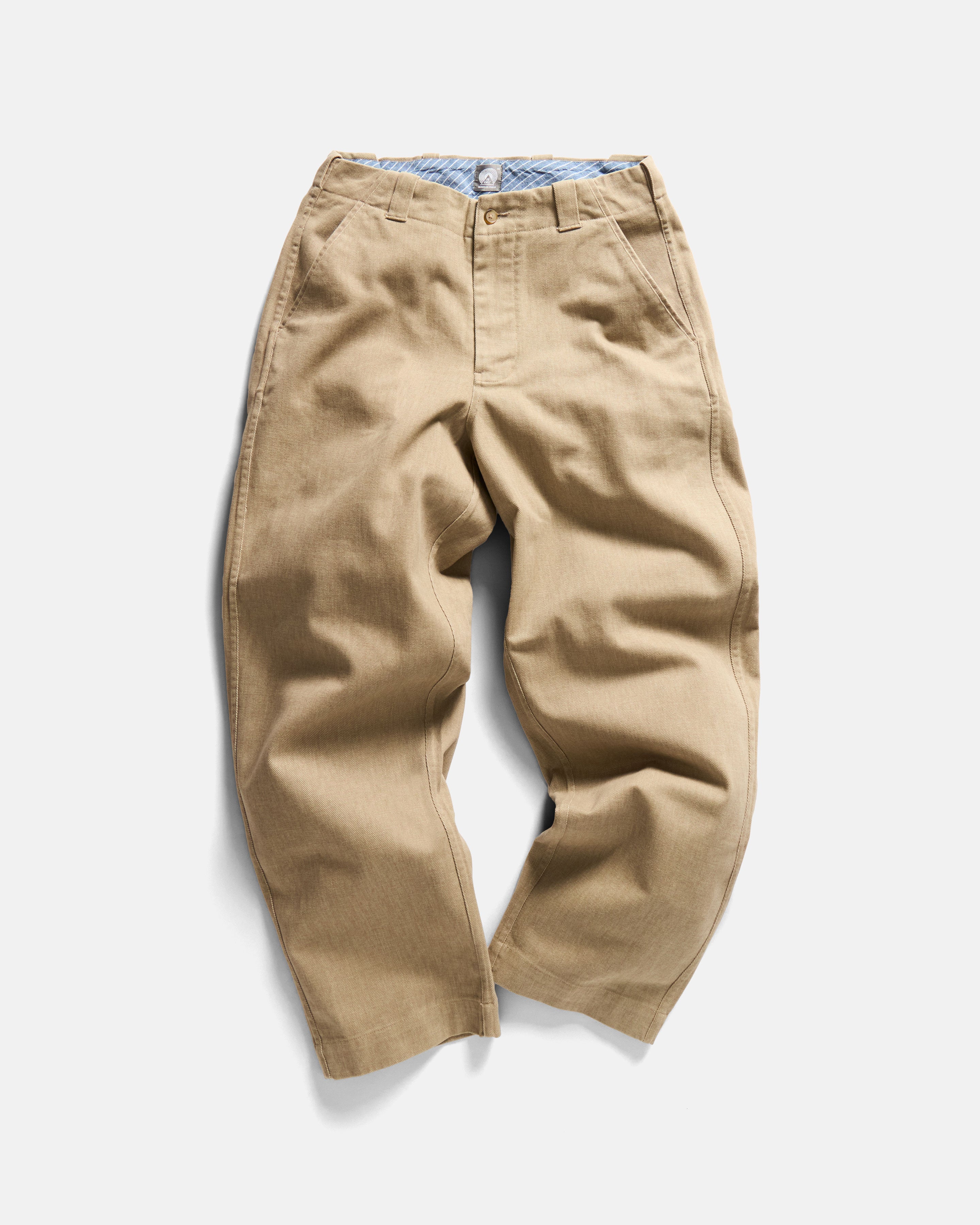 ROSSI CHINO - SERVICE KHAKI BRUSHED MELANGE CAVALRY TWILL