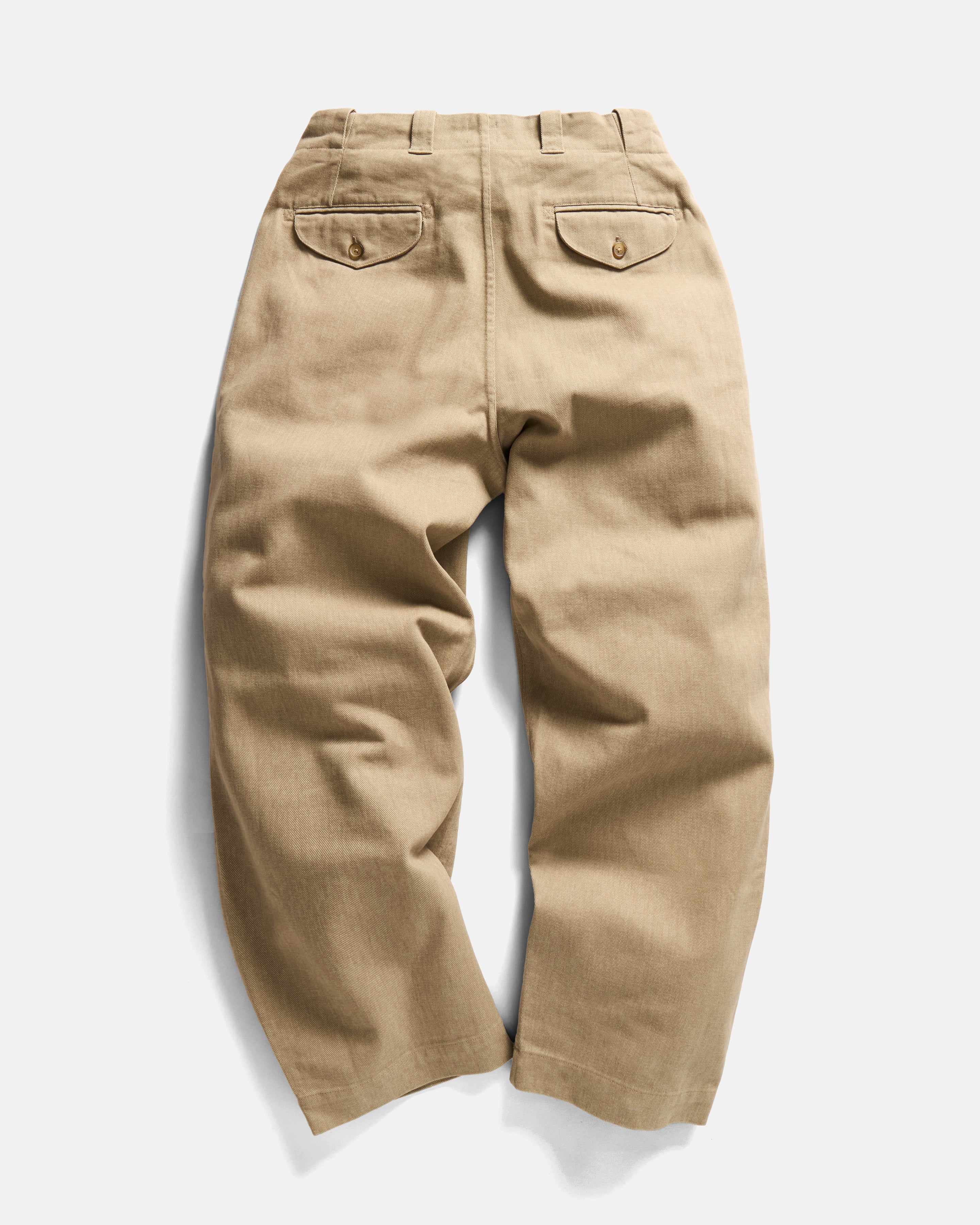 ROSSI CHINO - SERVICE KHAKI BRUSHED MELANGE CAVALRY TWILL
