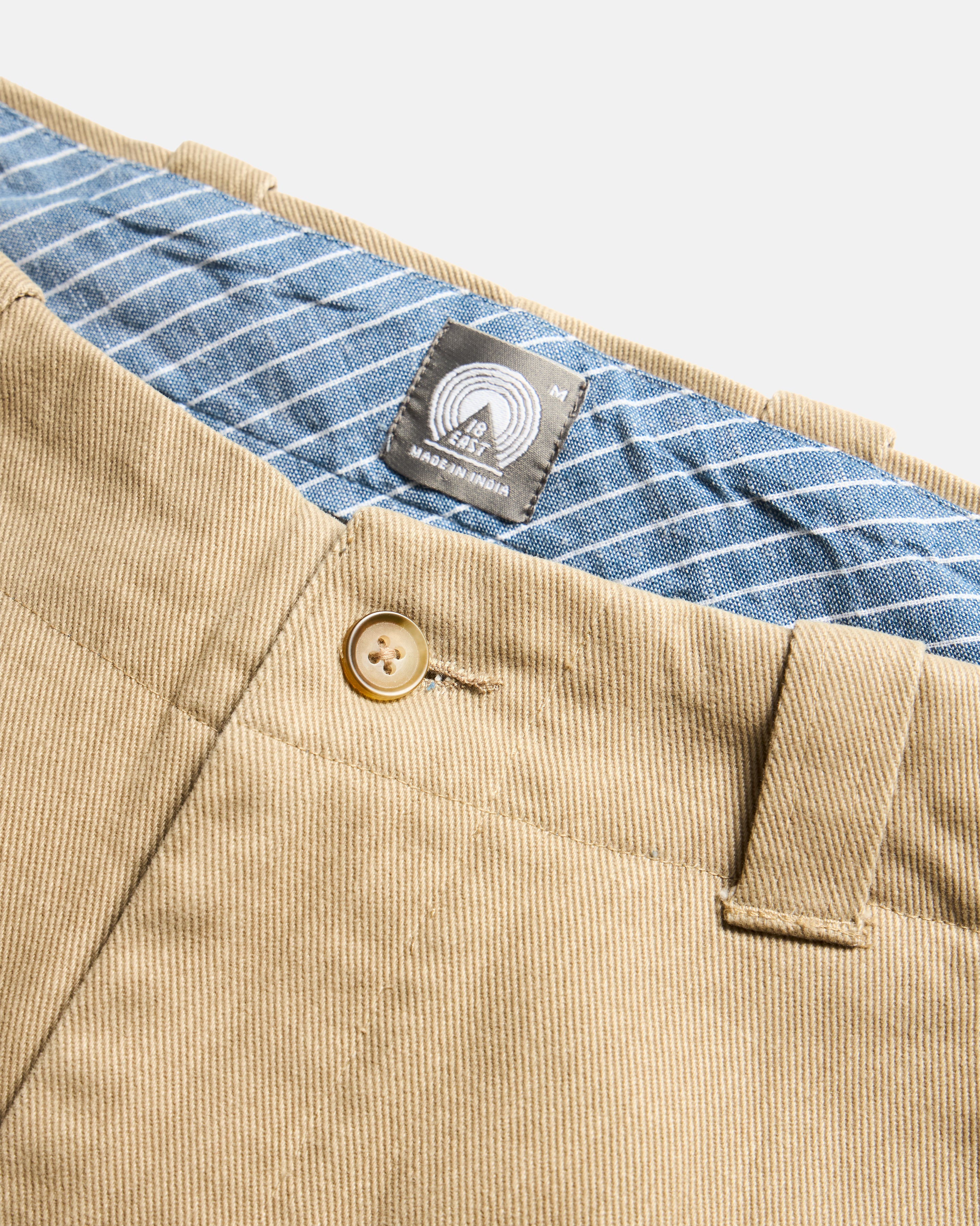 ROSSI CHINO - SERVICE KHAKI BRUSHED MELANGE CAVALRY TWILL