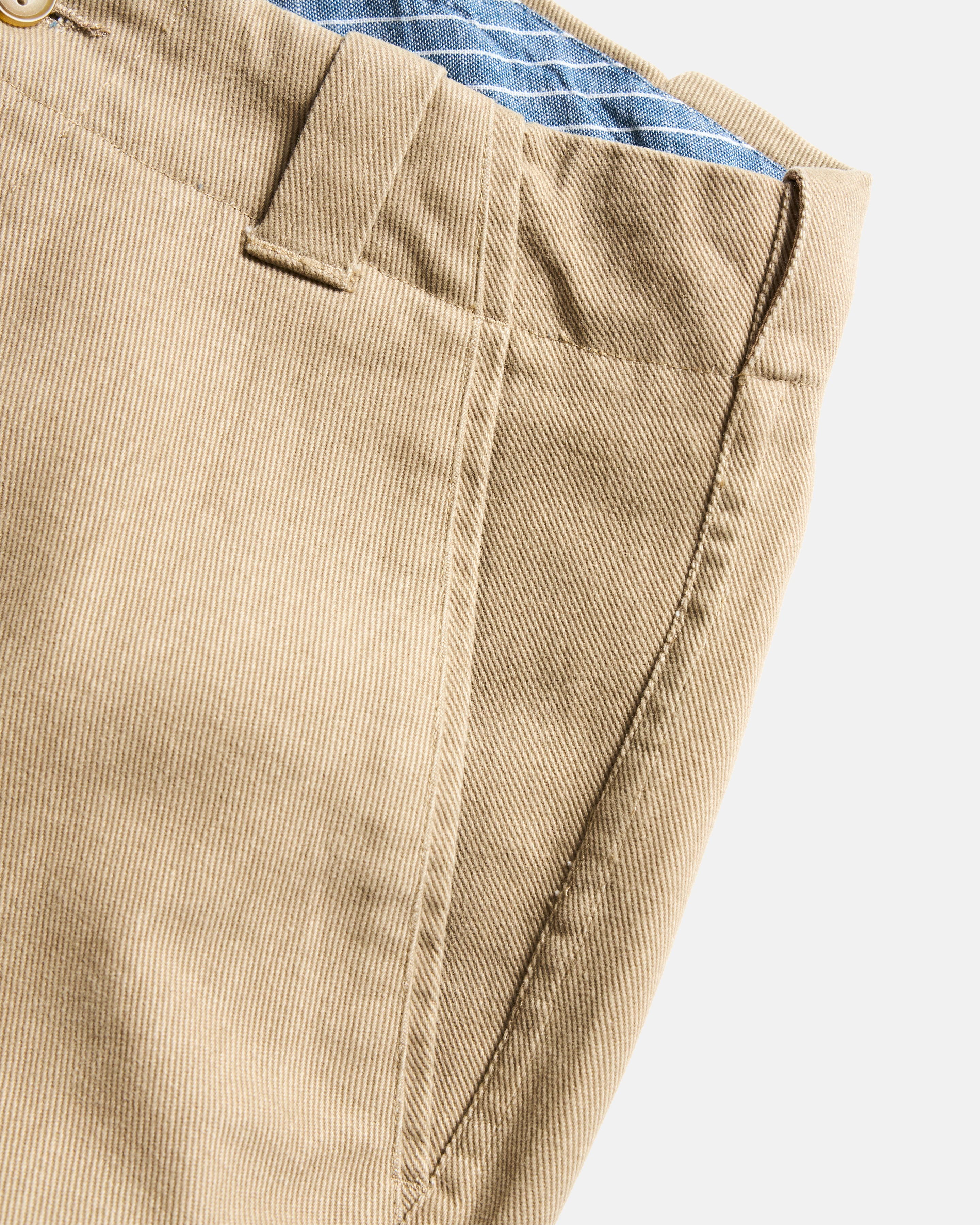 ROSSI CHINO - SERVICE KHAKI BRUSHED MELANGE CAVALRY TWILL