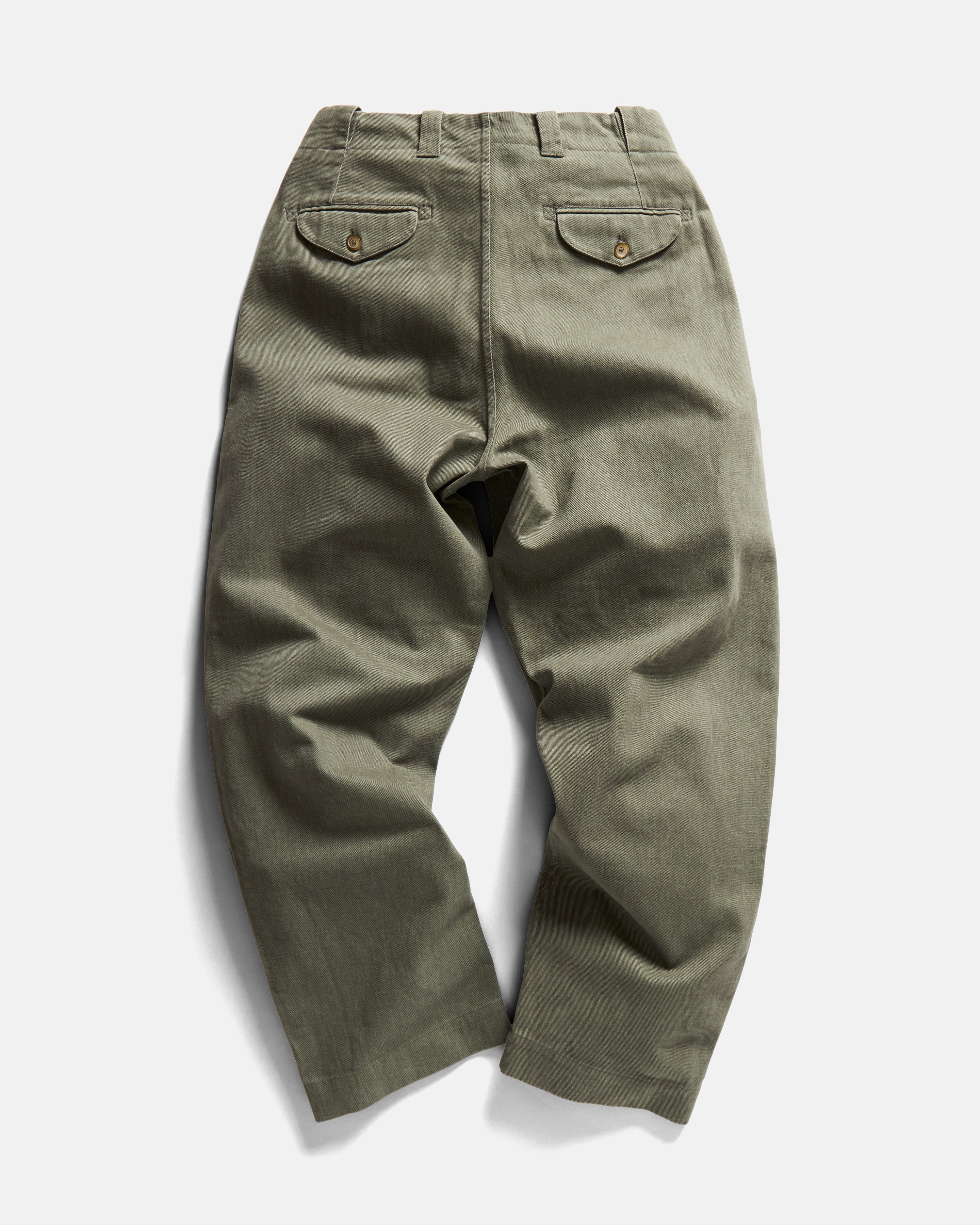 ROSSI CHINO - DRIED SAGE BRUSHED HEATHER CAVALRY TWILL