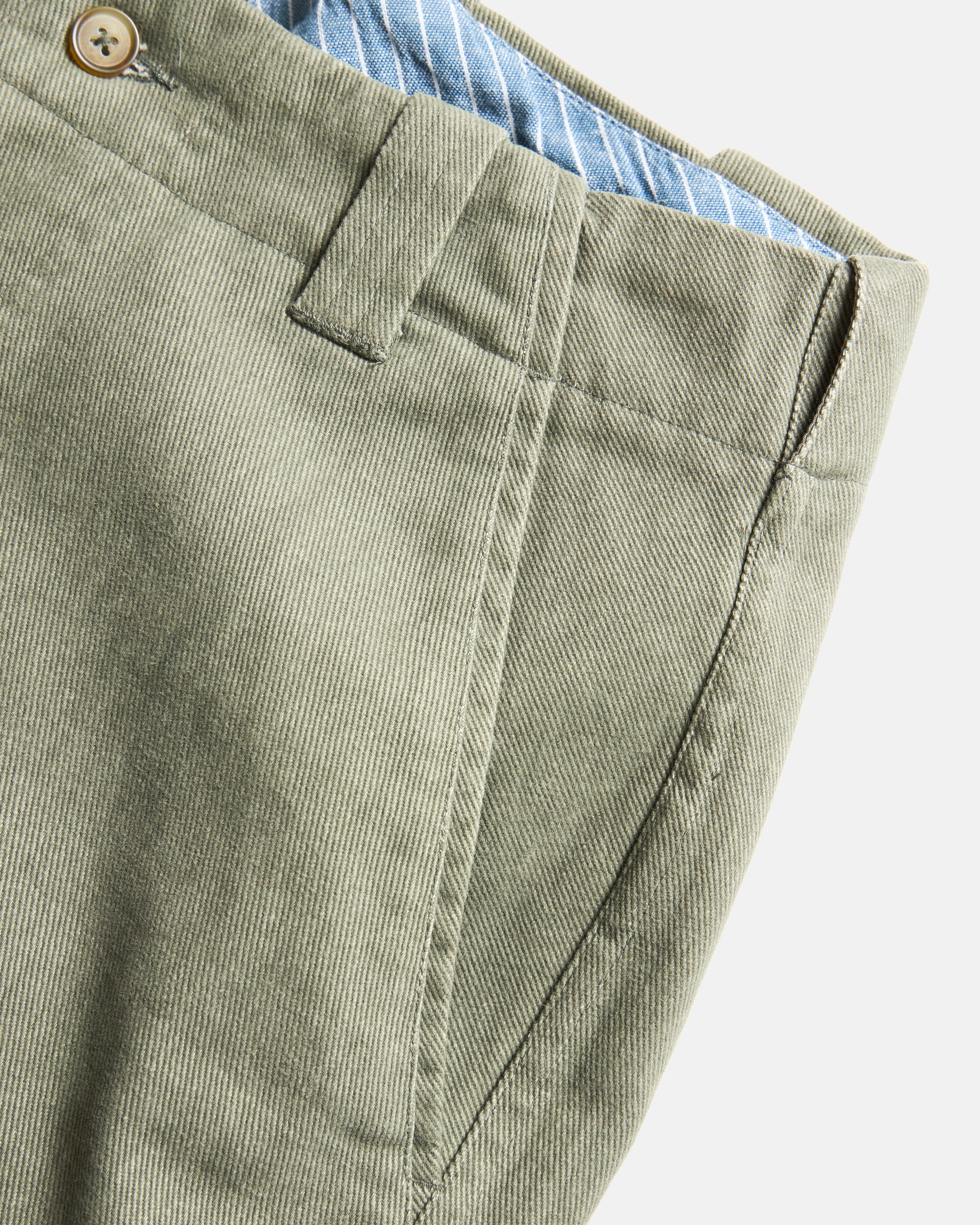 ROSSI CHINO - DRIED SAGE BRUSHED HEATHER CAVALRY TWILL