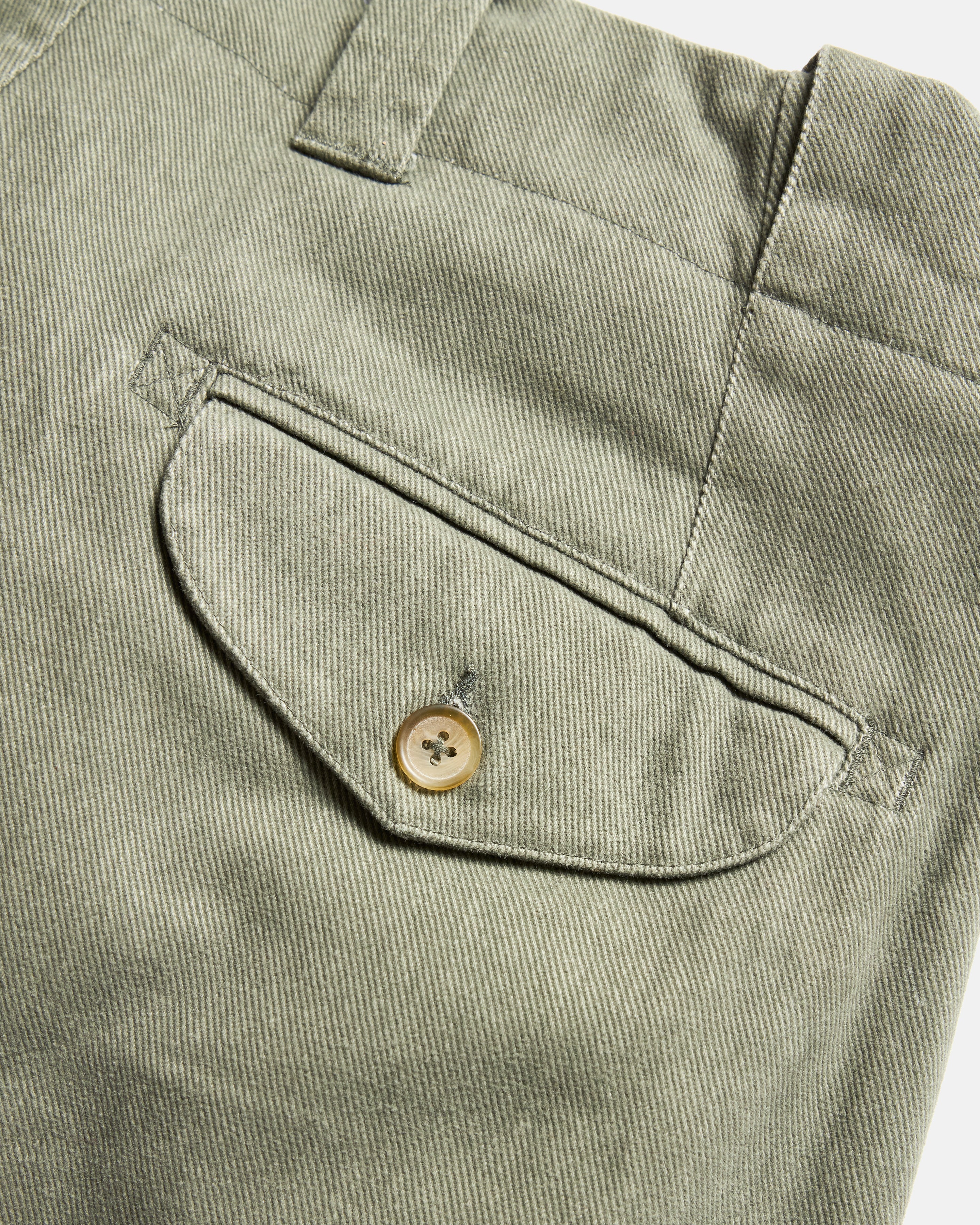 ROSSI CHINO - DRIED SAGE BRUSHED HEATHER CAVALRY TWILL
