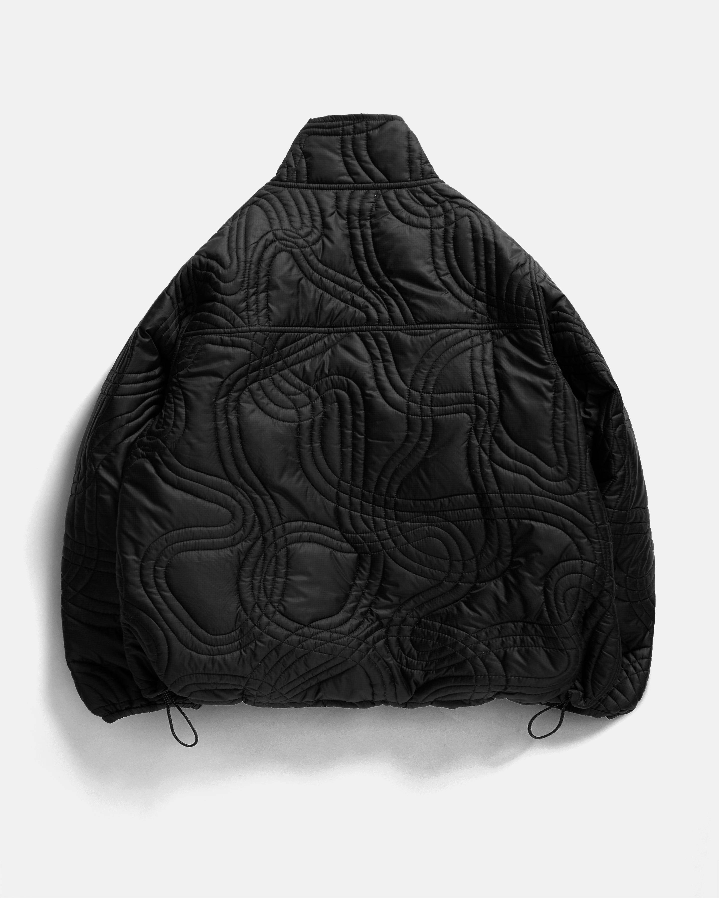 TRACKS QUILTED JACKET - BLACK FLYWEIGHT NYLON RIPSTOP – 18 East TRACKS QUILTED JACKET - BLACK FLYWEIGHT NYLON RIPSTOP – 18 East