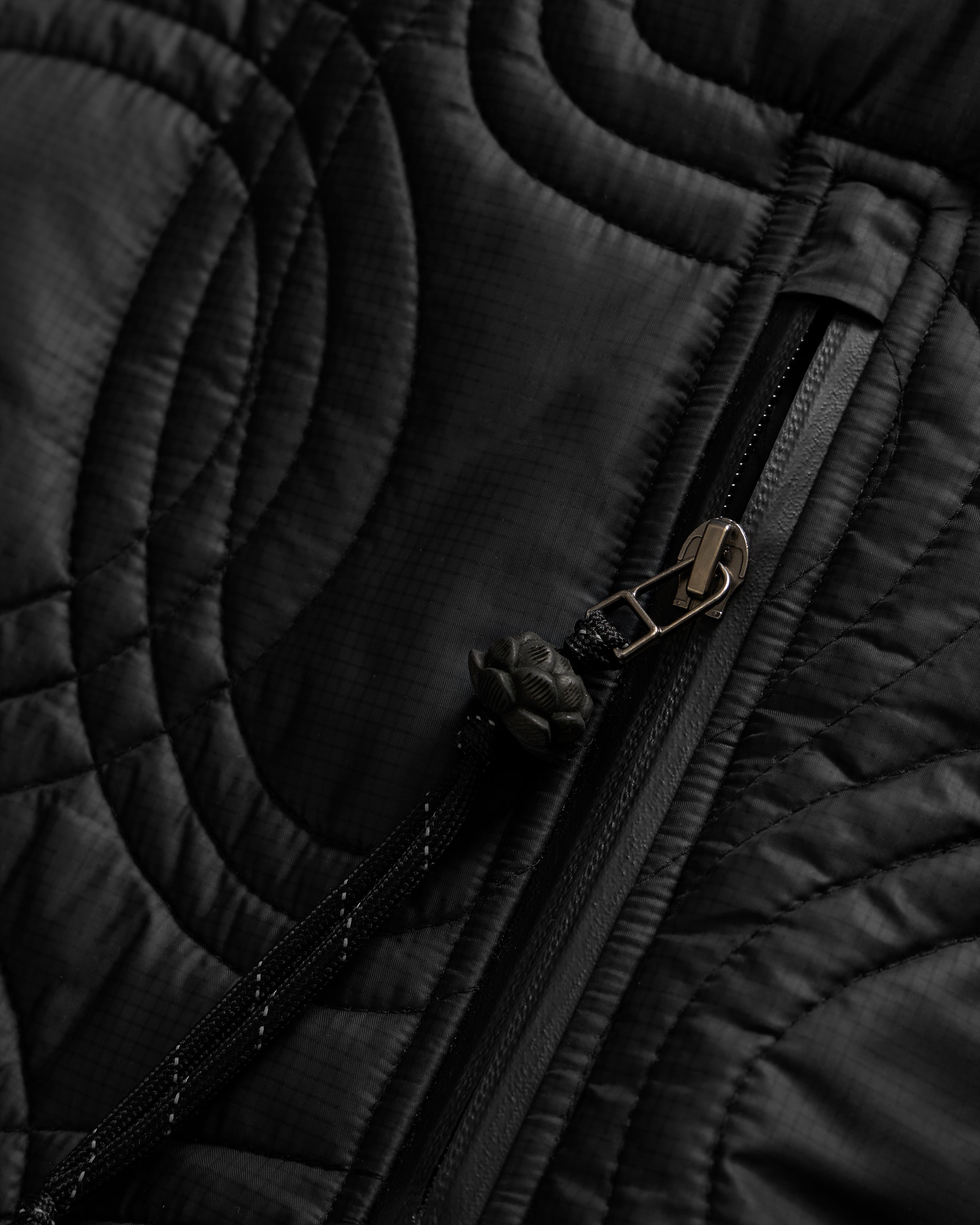 TRACKS QUILTED JACKET - BLACK FLYWEIGHT NYLON RIPSTOP – 18 East
