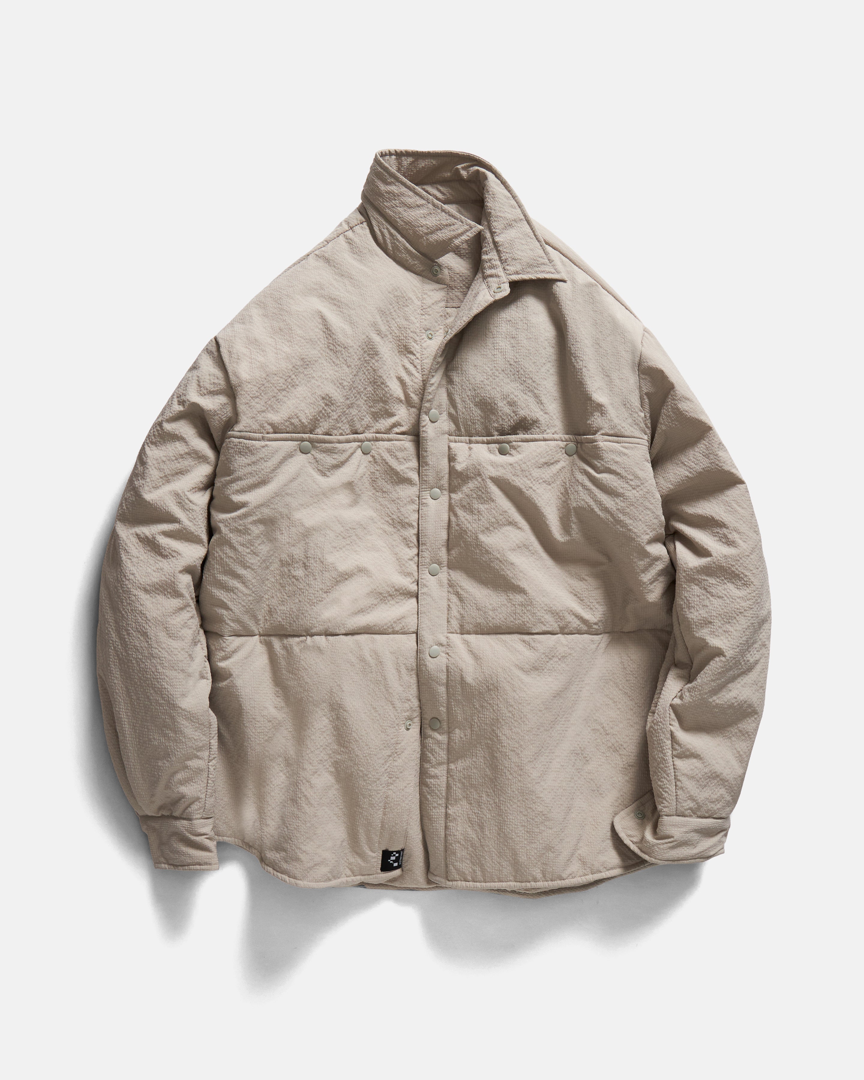 FILLED EASY WORK SHIRT - TRAVERTINE "COBBLESTONE' NYLON RIPSTOP