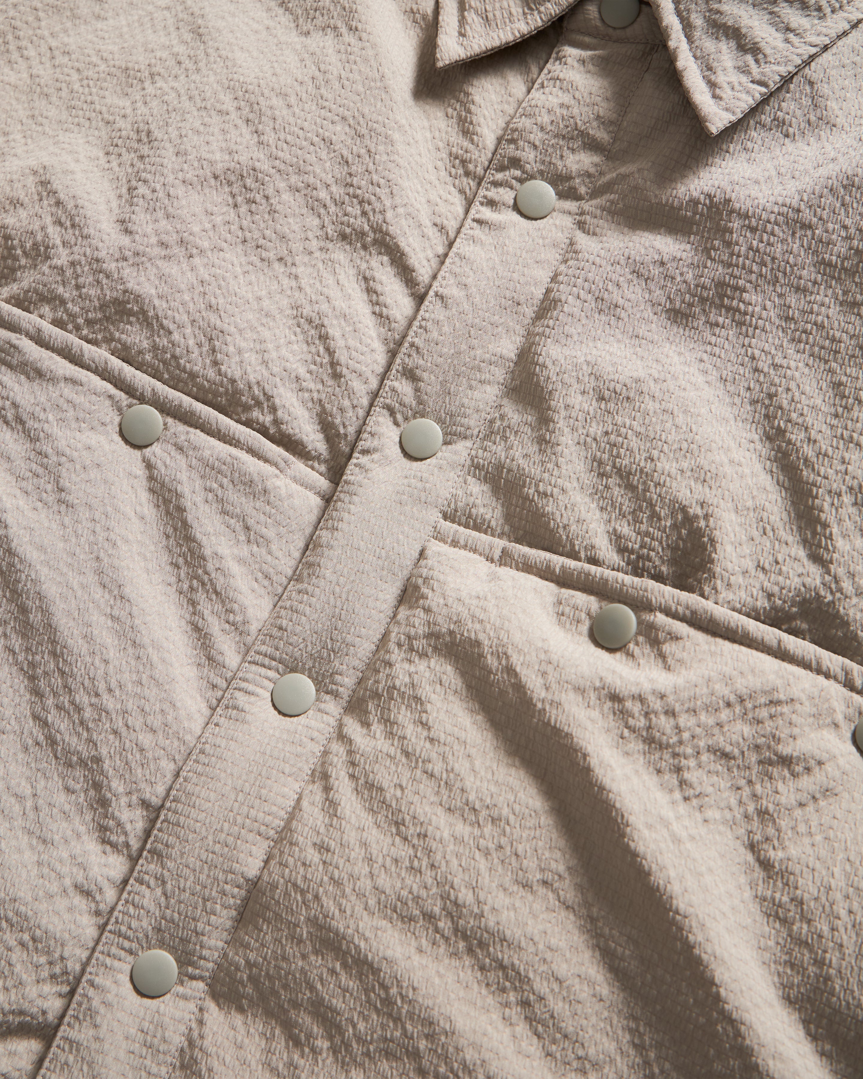 FILLED EASY WORK SHIRT - TRAVERTINE "COBBLESTONE' NYLON RIPSTOP