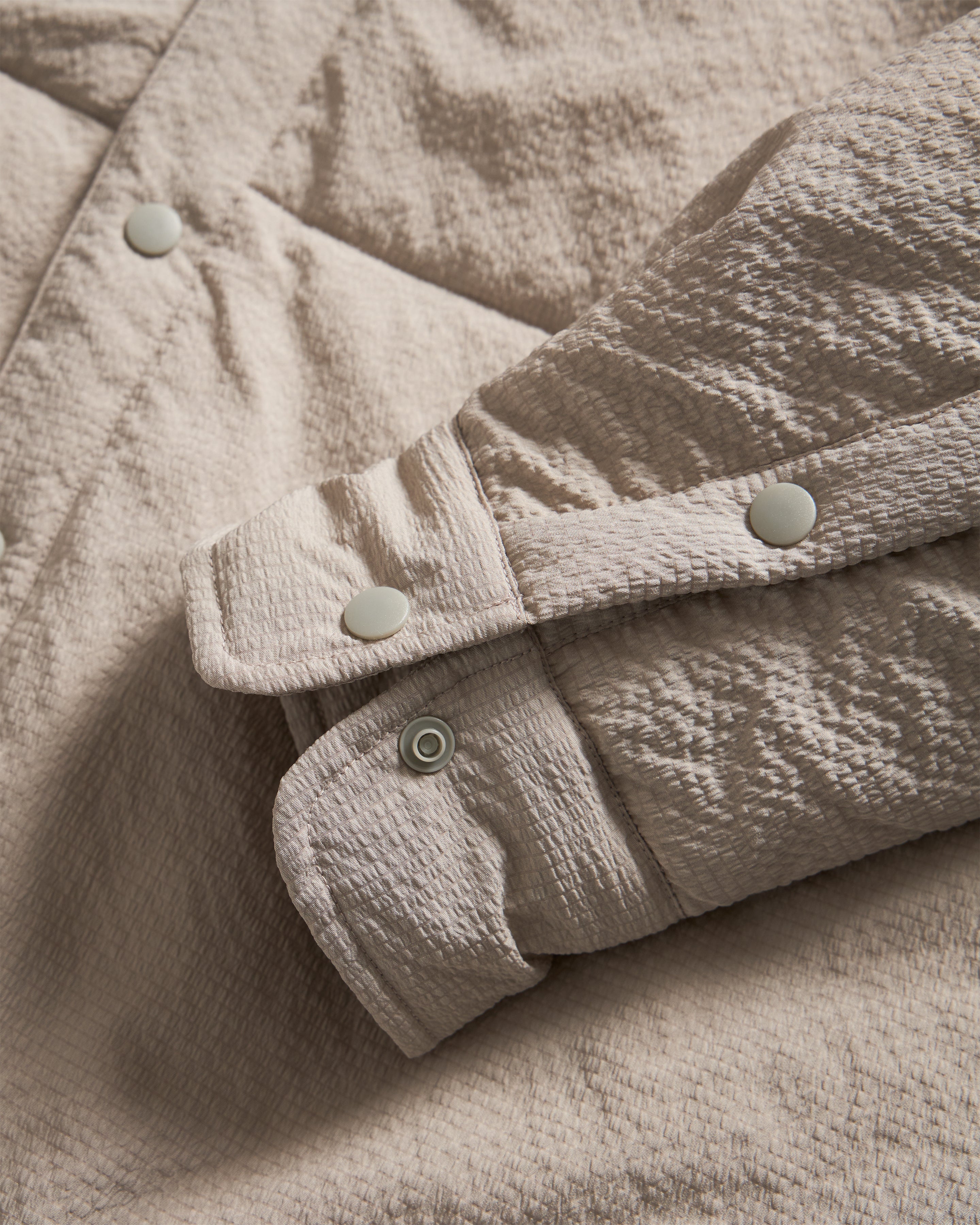 FILLED EASY WORK SHIRT - TRAVERTINE "COBBLESTONE' NYLON RIPSTOP