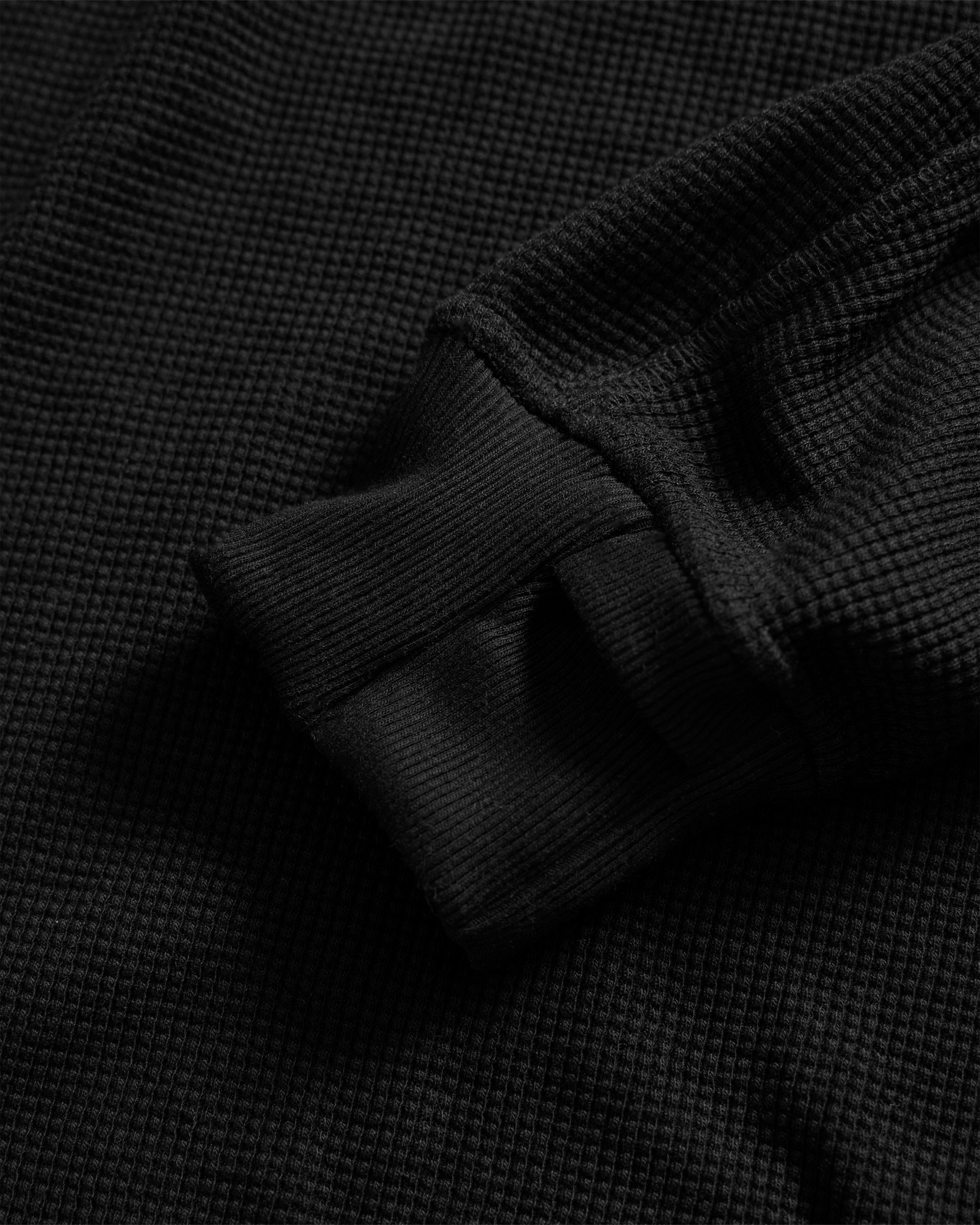 ARIZ LONG SLEEVE CREWNECK - BLACK LIGHTWEIGHT TECH COTTON THERMAL