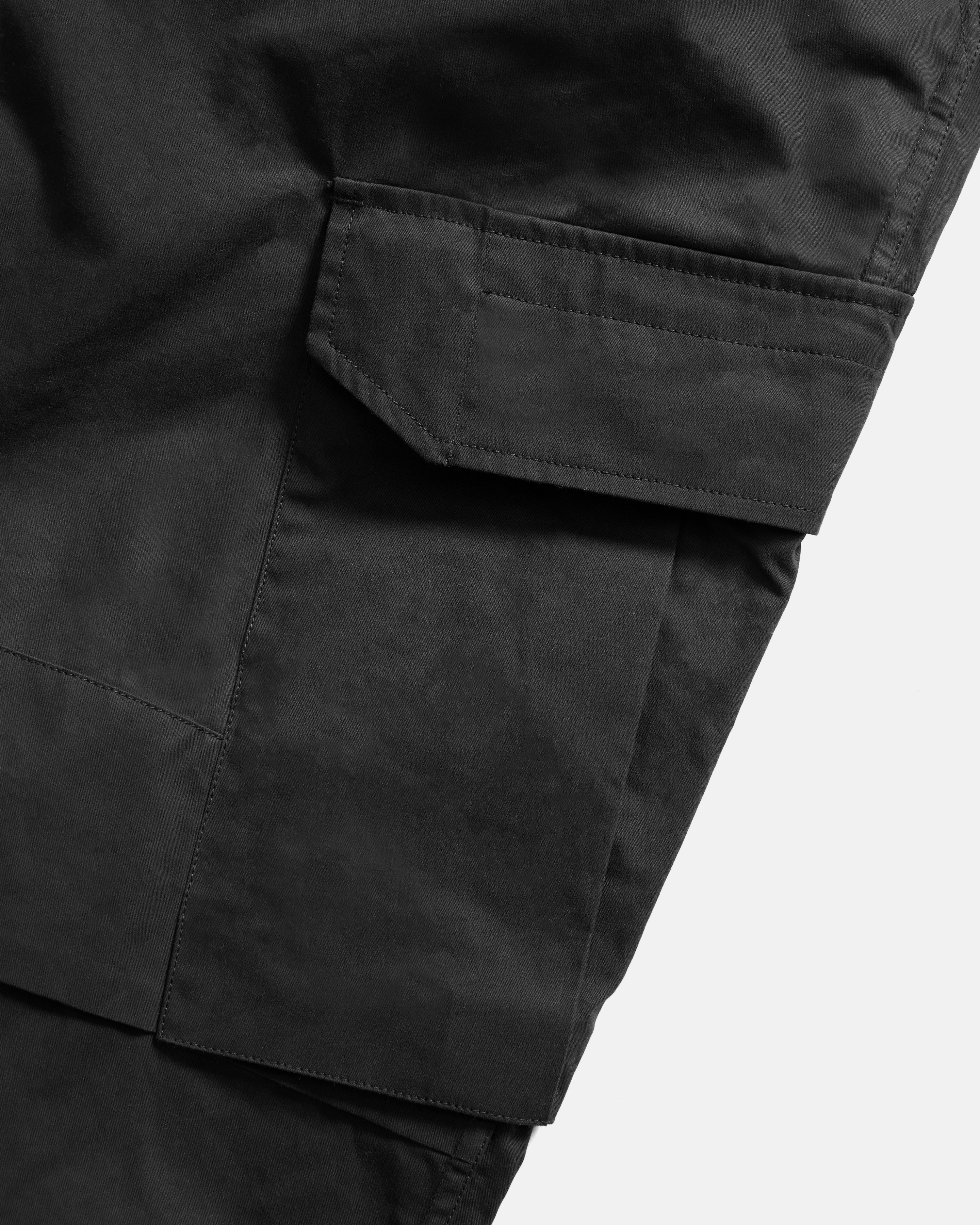RICHMOND RAF EASY CARGO PANT - SUNBLEACHED BLACK WASHED WAX COTTON