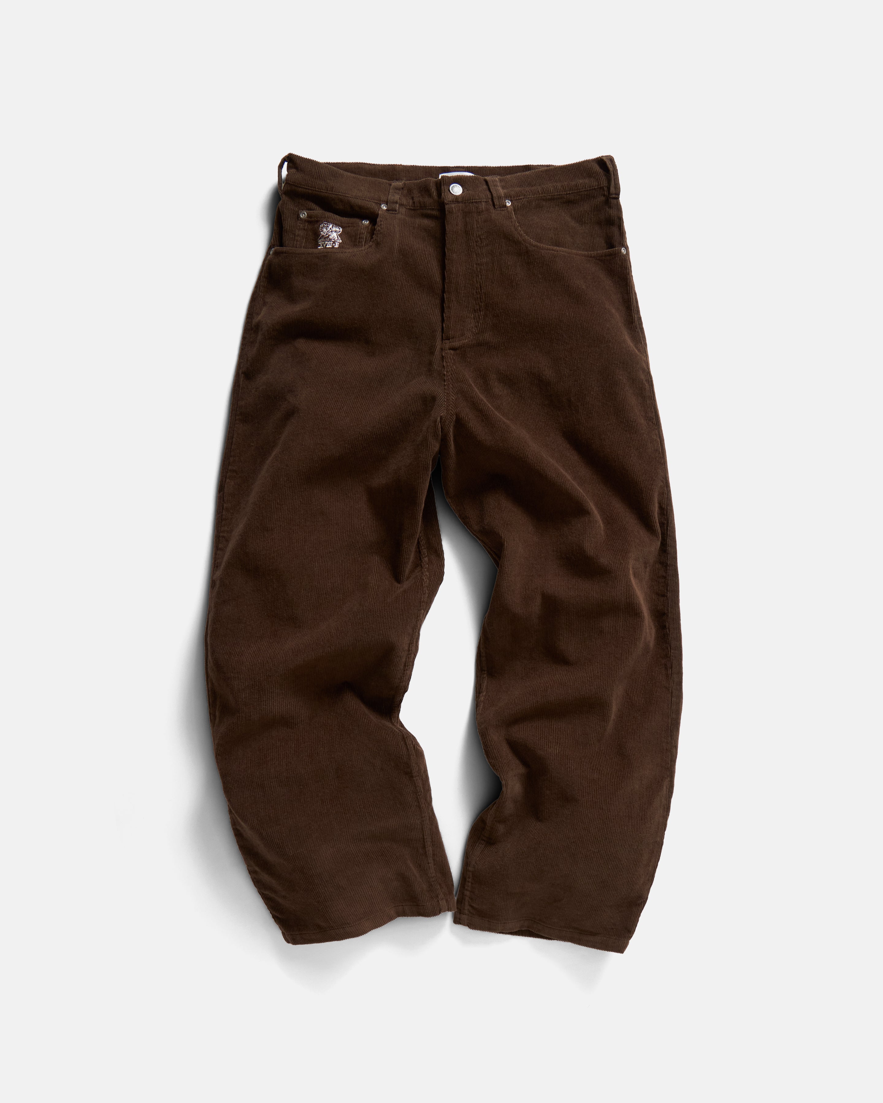 MATTEO FIVE POCKET CORDS - EARTHEN BROWN COTTON CORDUROY