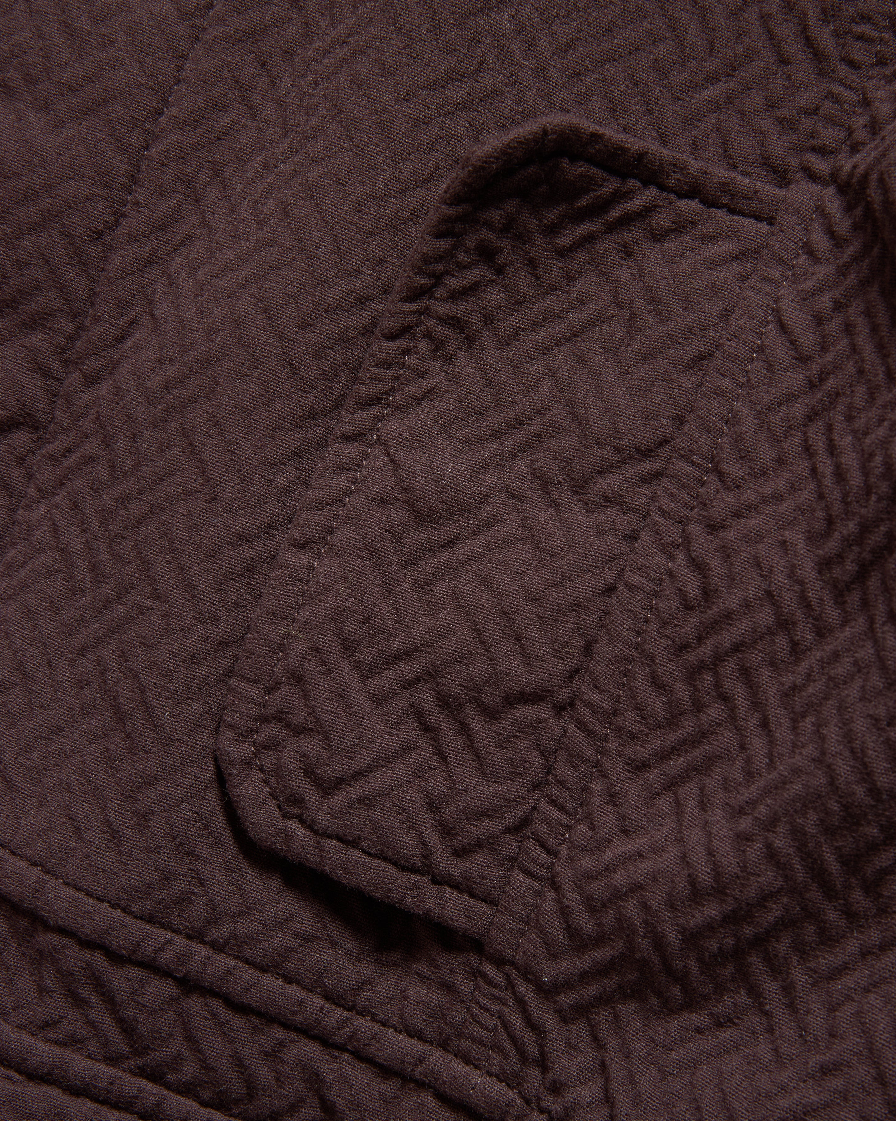 SEGUIN HOODED MOUNTAIN PARKA - UMBER DOUBLE WEAVE JACQUARD COTTON