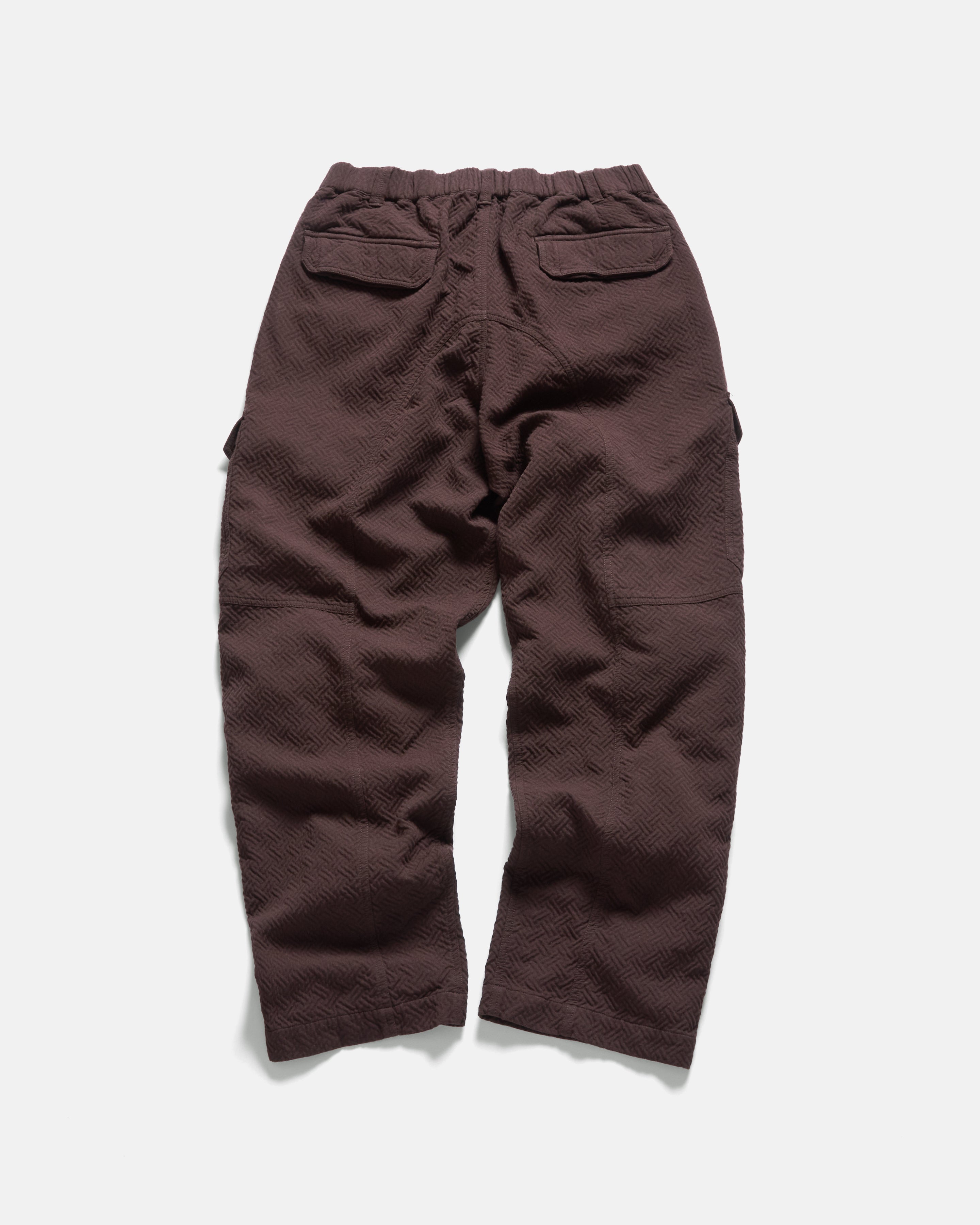 ELGIN CARGO PANT- UMBER DOUBLE WEAVE JACQUARD COTTON