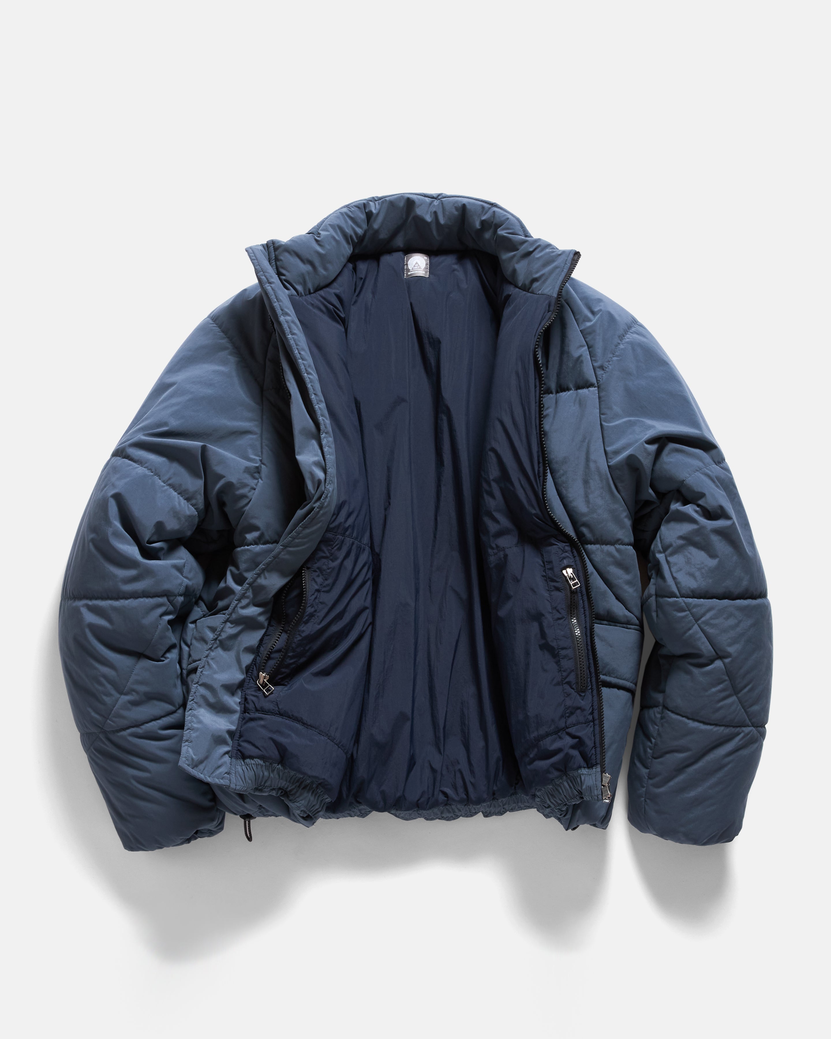 HOLLAND QUILTED JACKET - ELEPHANT BLUE WATER-REPELLENT NYLON