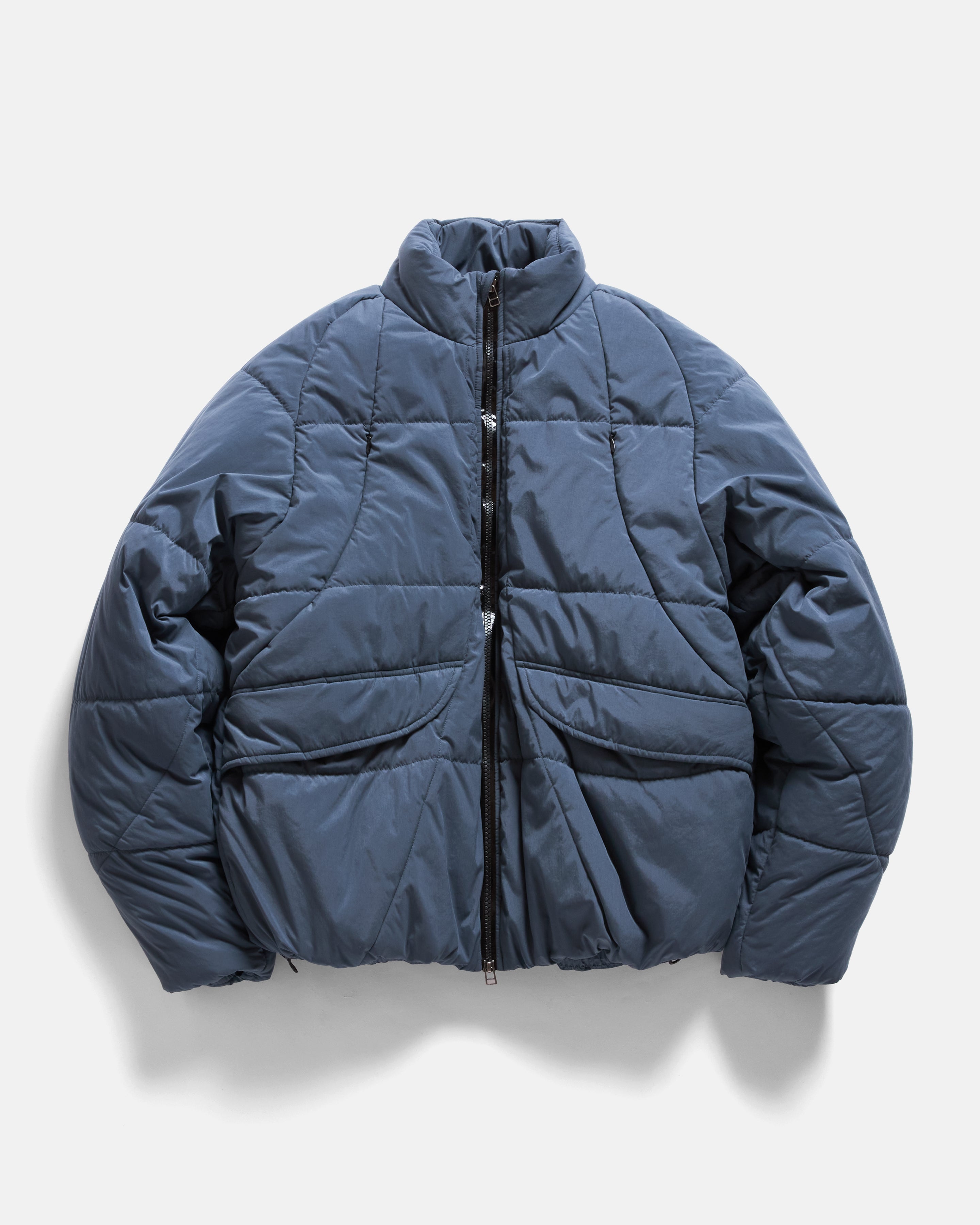 HOLLAND QUILTED JACKET - ELEPHANT BLUE WATER-REPELLENT NYLON