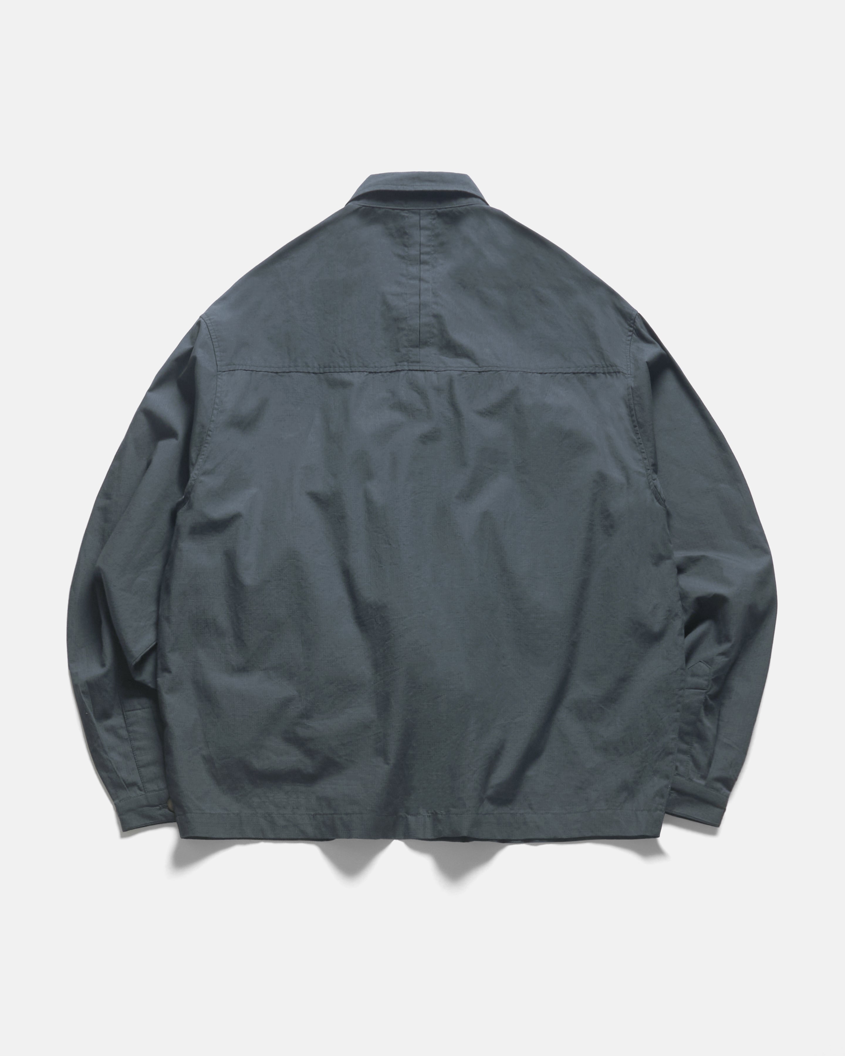 SAM SHIRT JACKET - WASHED SLATE COTTON MICRO RIPSTOP
