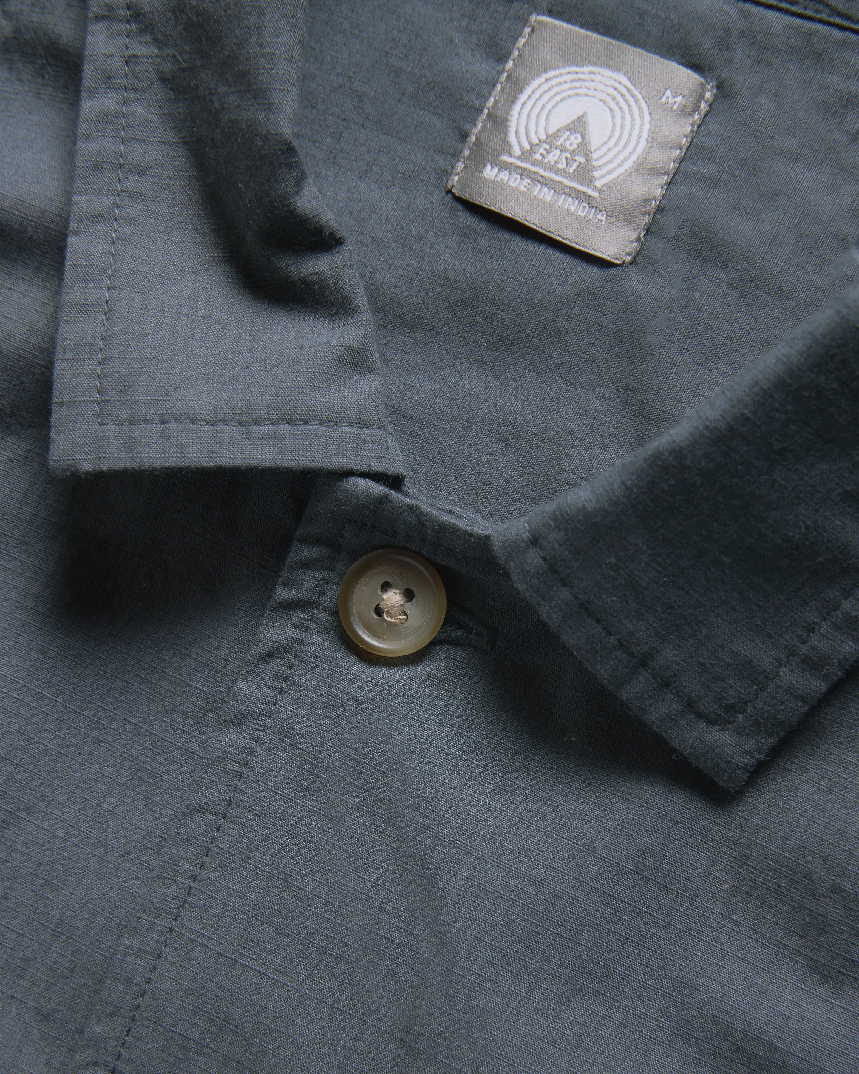 SAM SHIRT JACKET - WASHED SLATE COTTON MICRO RIPSTOP