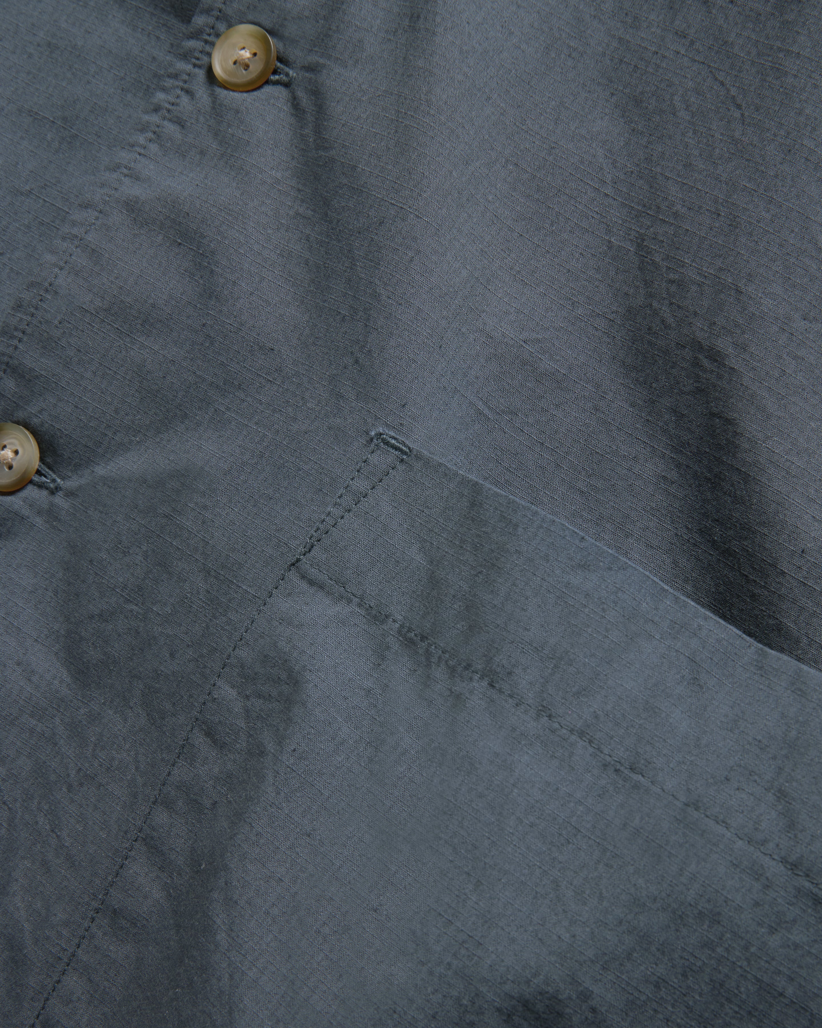 SAM SHIRT JACKET - WASHED SLATE COTTON MICRO RIPSTOP