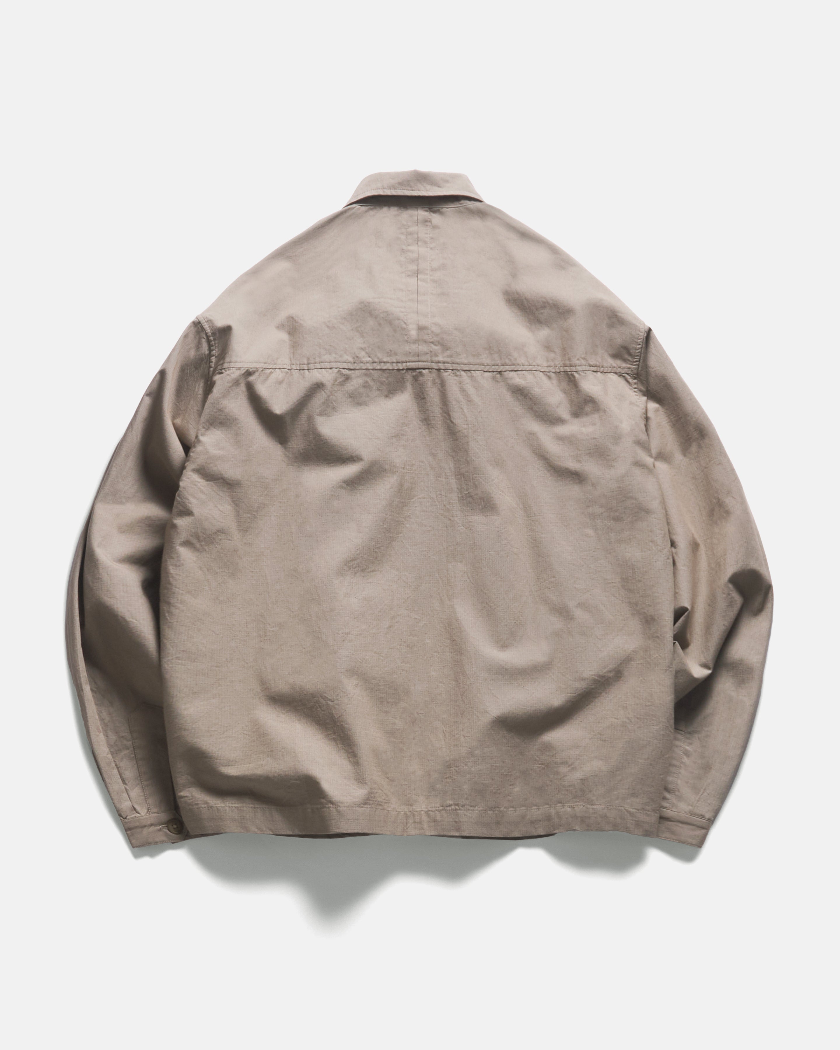 SAM SHIRT JACKET - VINTAGE KHAKI COTTON MICRO RIPSTOP