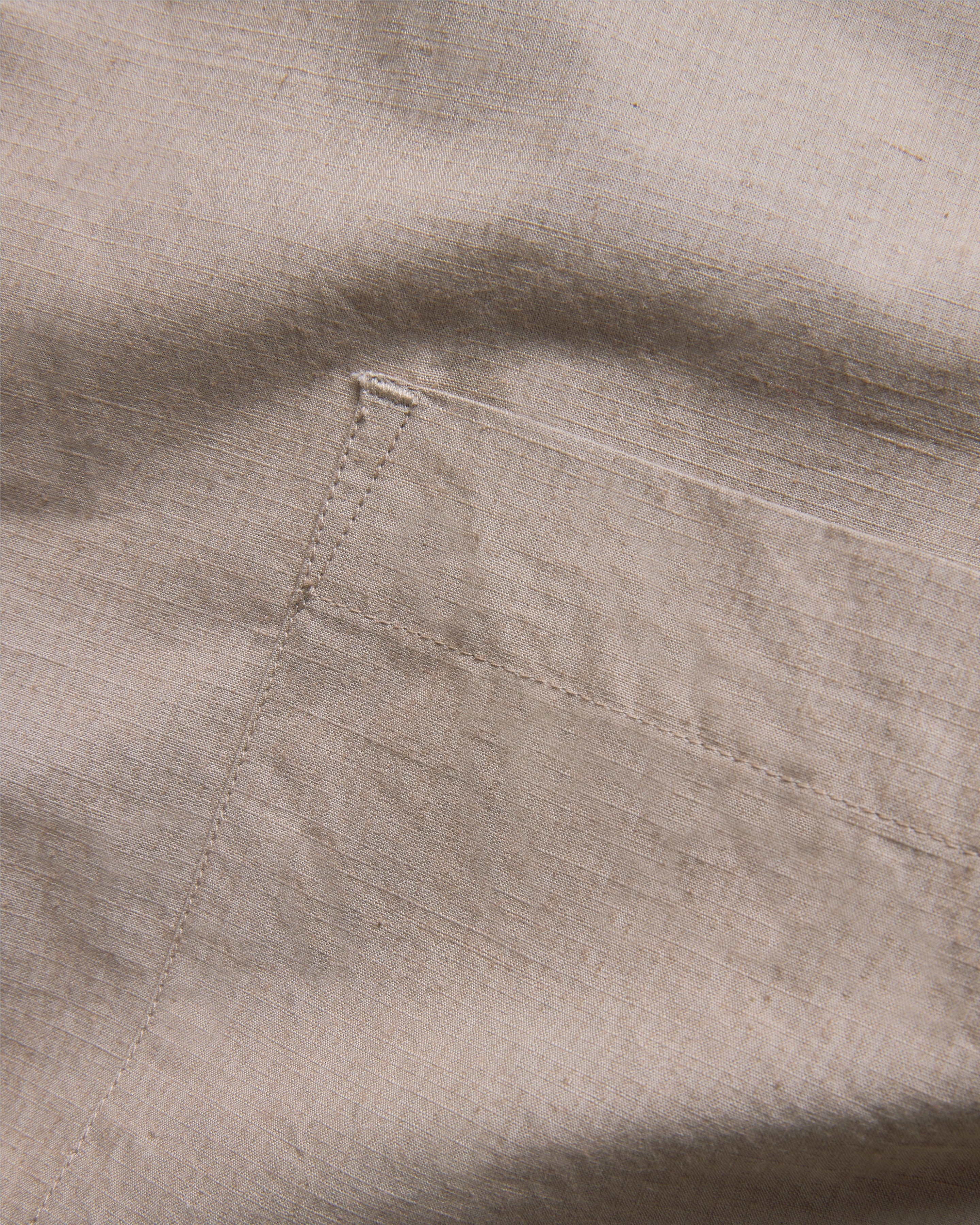 SAM SHIRT JACKET - VINTAGE KHAKI COTTON MICRO RIPSTOP