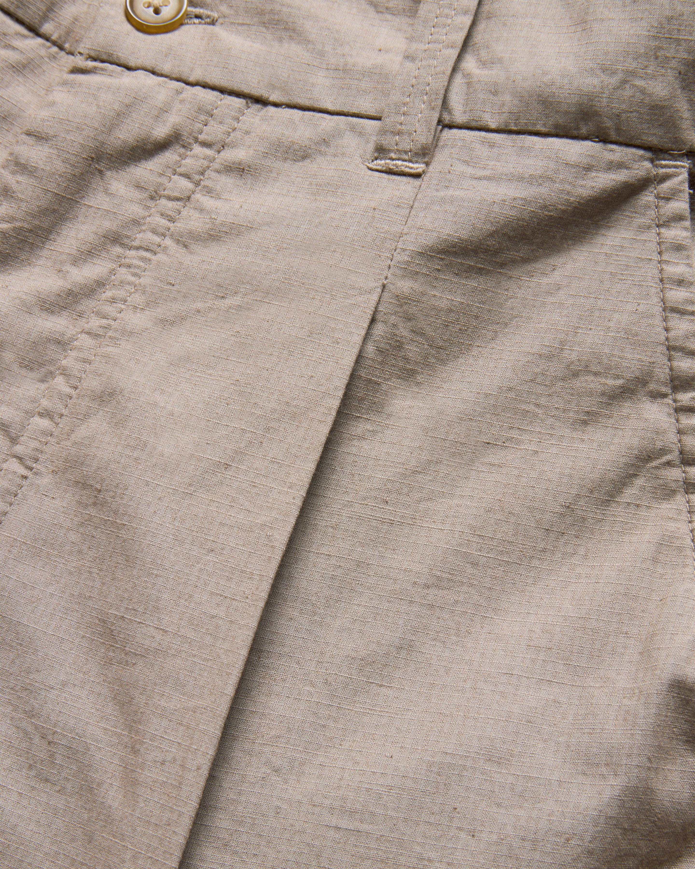 JIAN SINGLE PLEAT PANT - VINTAGE KHAKI COTTON MICRO RIPSTOP