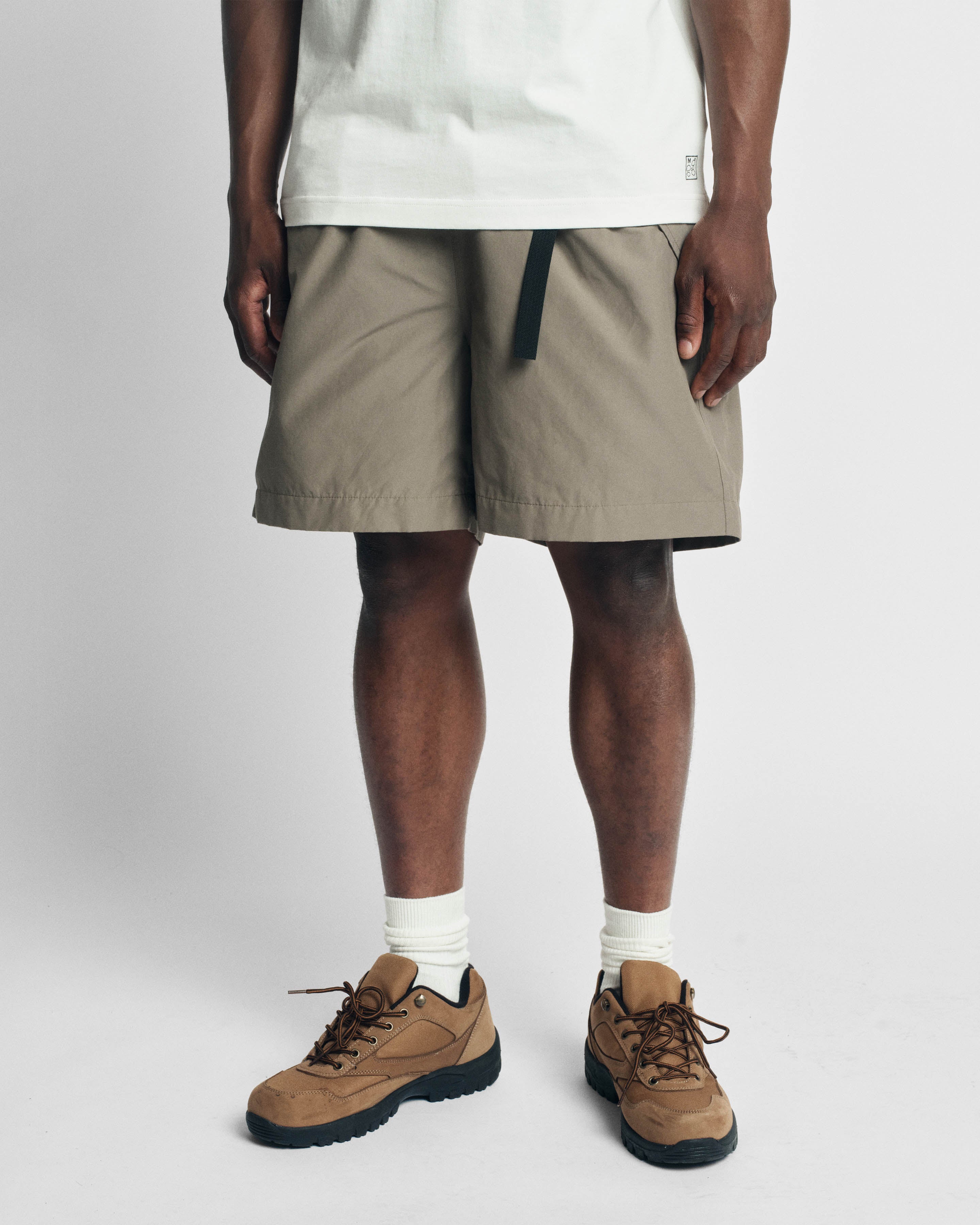 WARREN TREK SHORTS - BLUESTONE WATER-REPELLENT 60/40 MOUNTAIN CLOTH WITH FULL MESH LINING