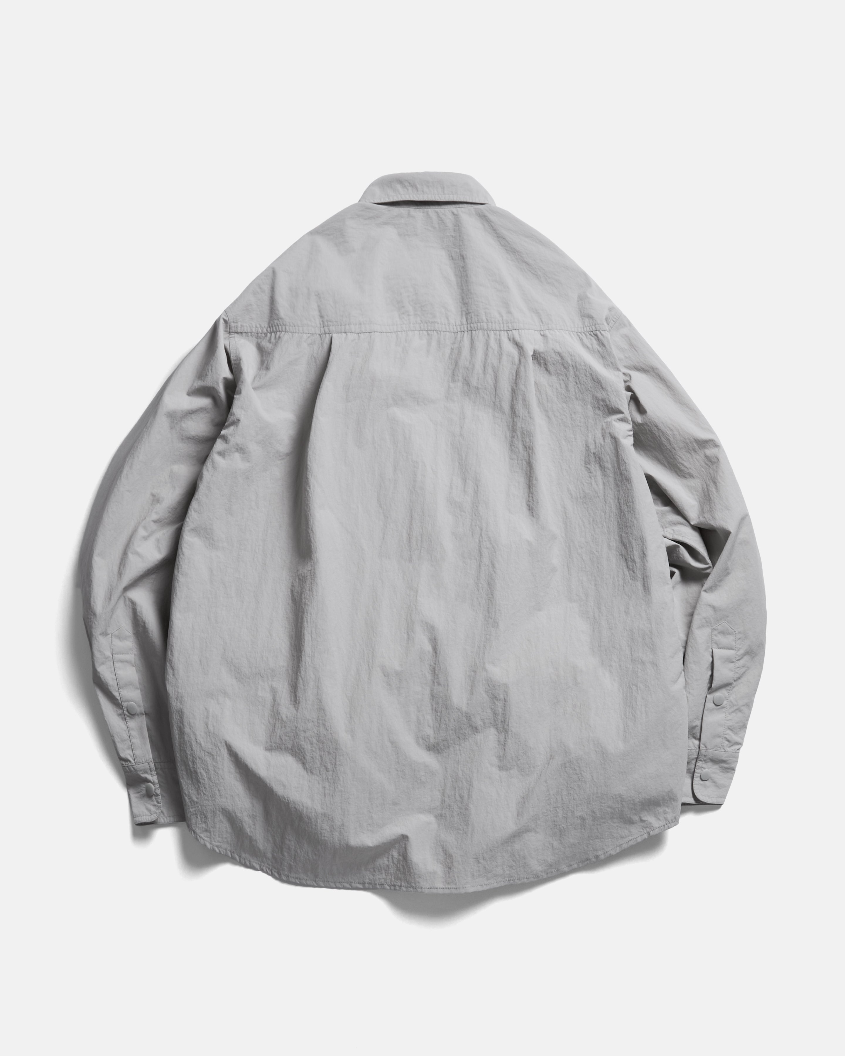 LS EASY WORK SHIRT - FOG GRAY FEATHERWEIGHT MICRO RIPSTOP NYLON