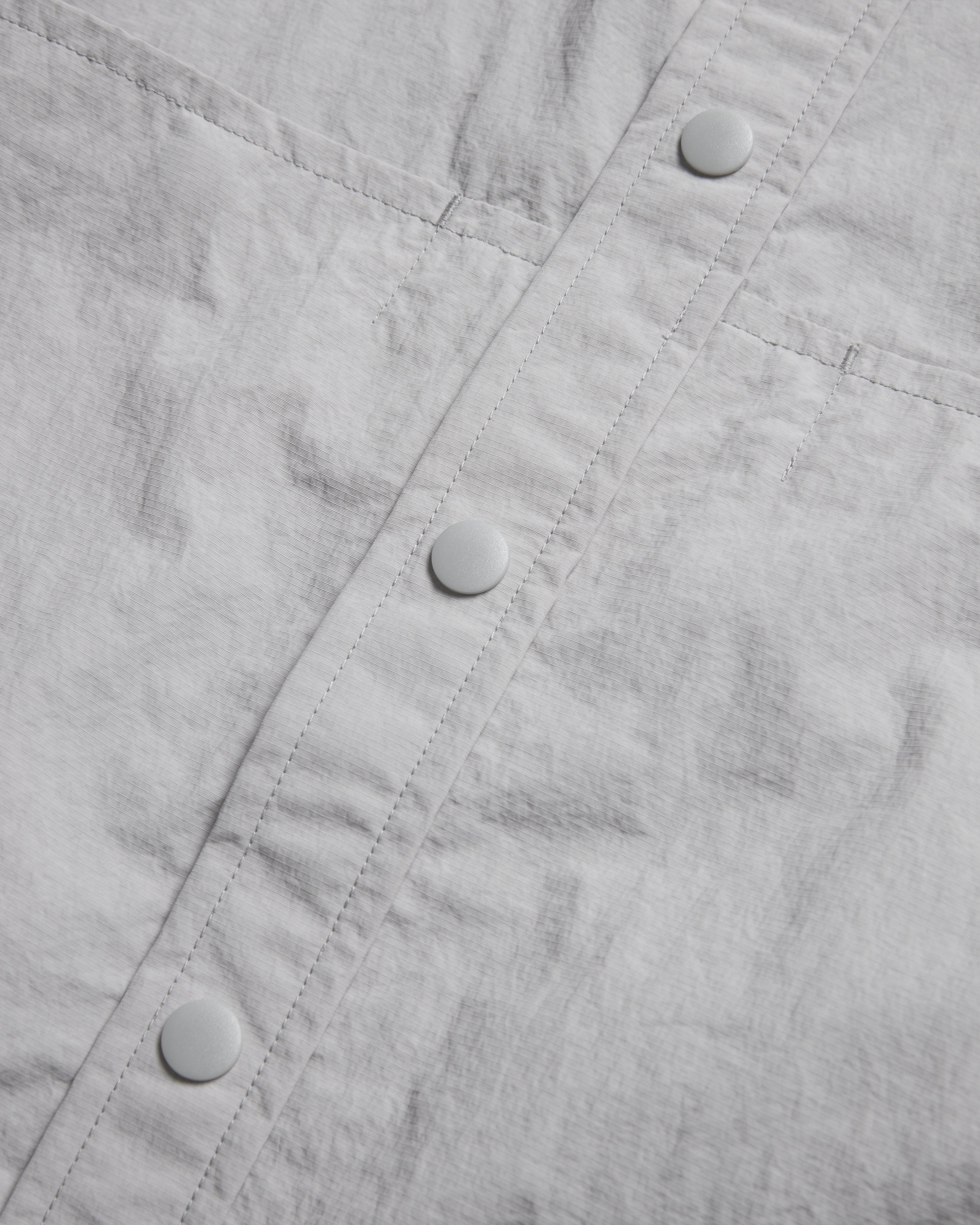 LS EASY WORK SHIRT - FOG GRAY FEATHERWEIGHT MICRO RIPSTOP NYLON