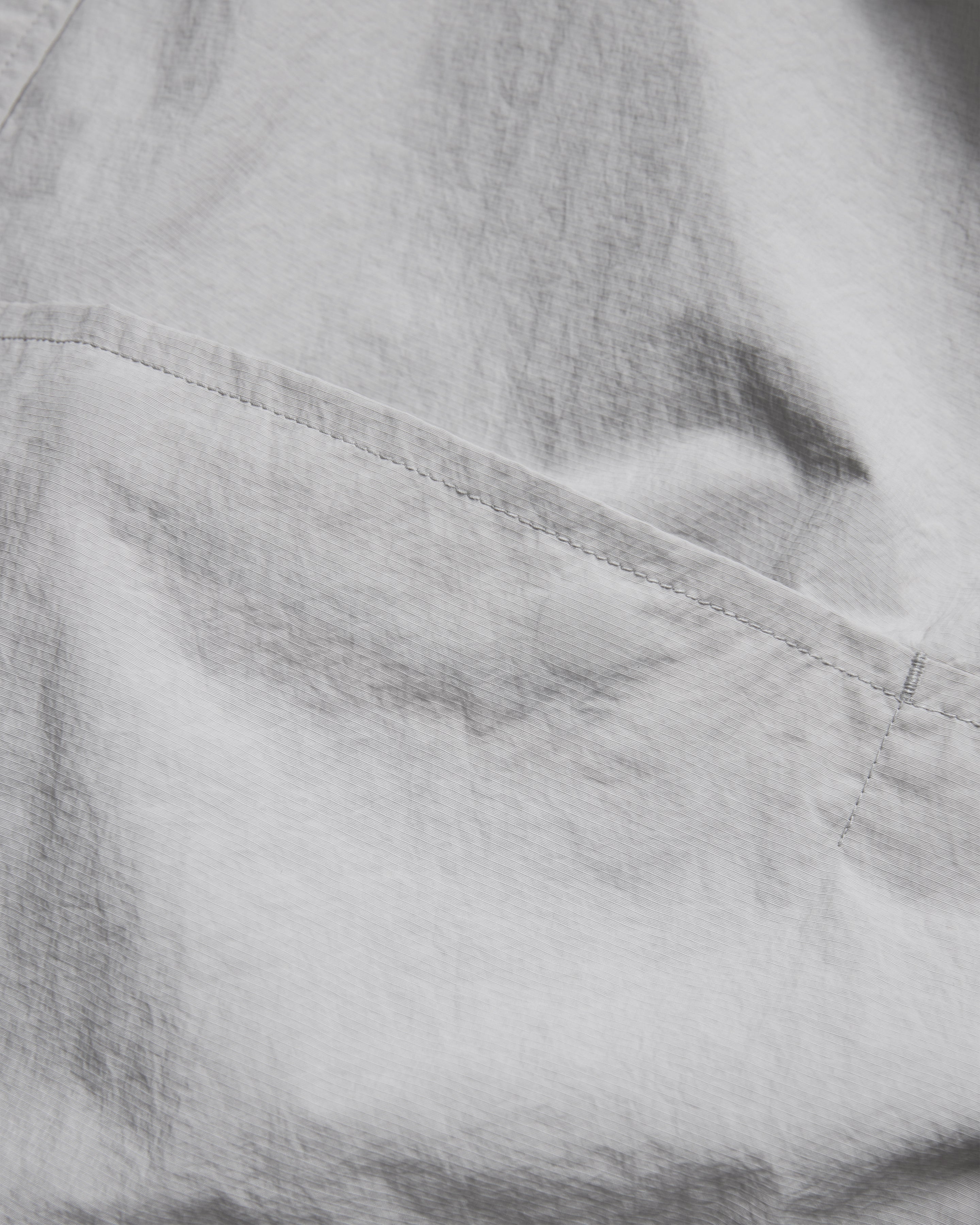 LS EASY WORK SHIRT - FOG GRAY FEATHERWEIGHT MICRO RIPSTOP NYLON