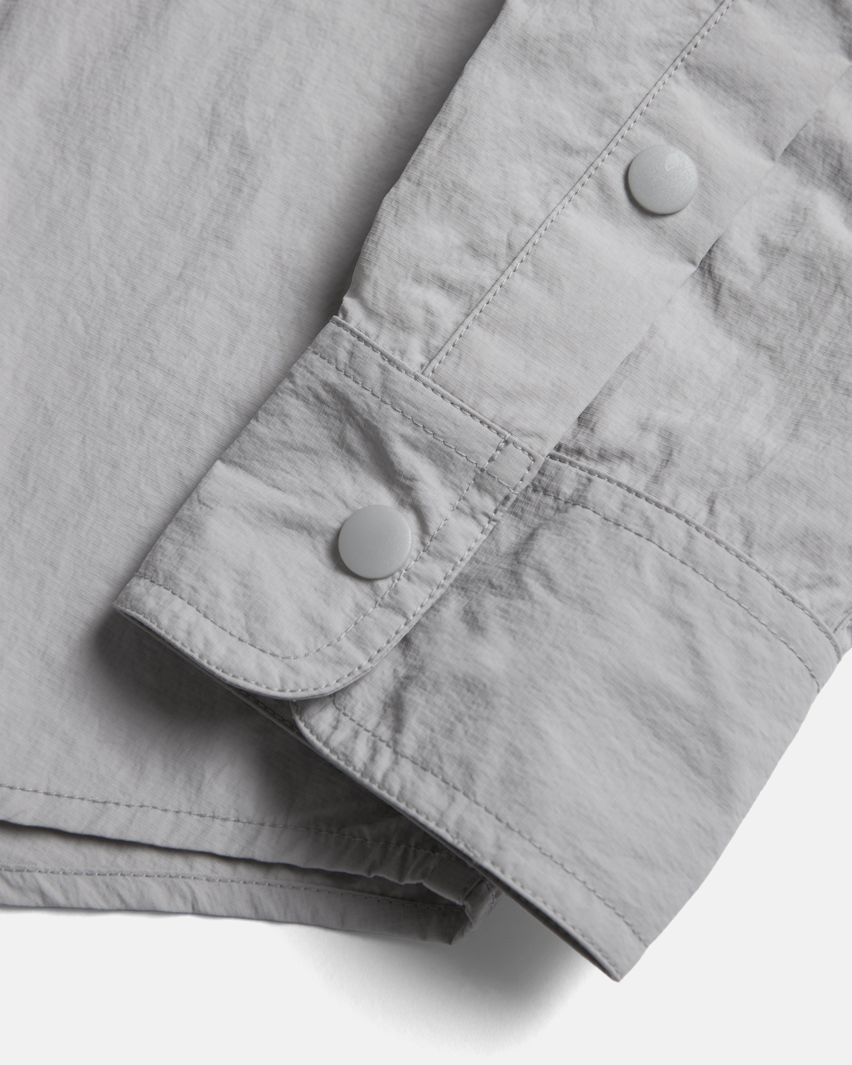 LS EASY WORK SHIRT - FOG GRAY FEATHERWEIGHT MICRO RIPSTOP NYLON