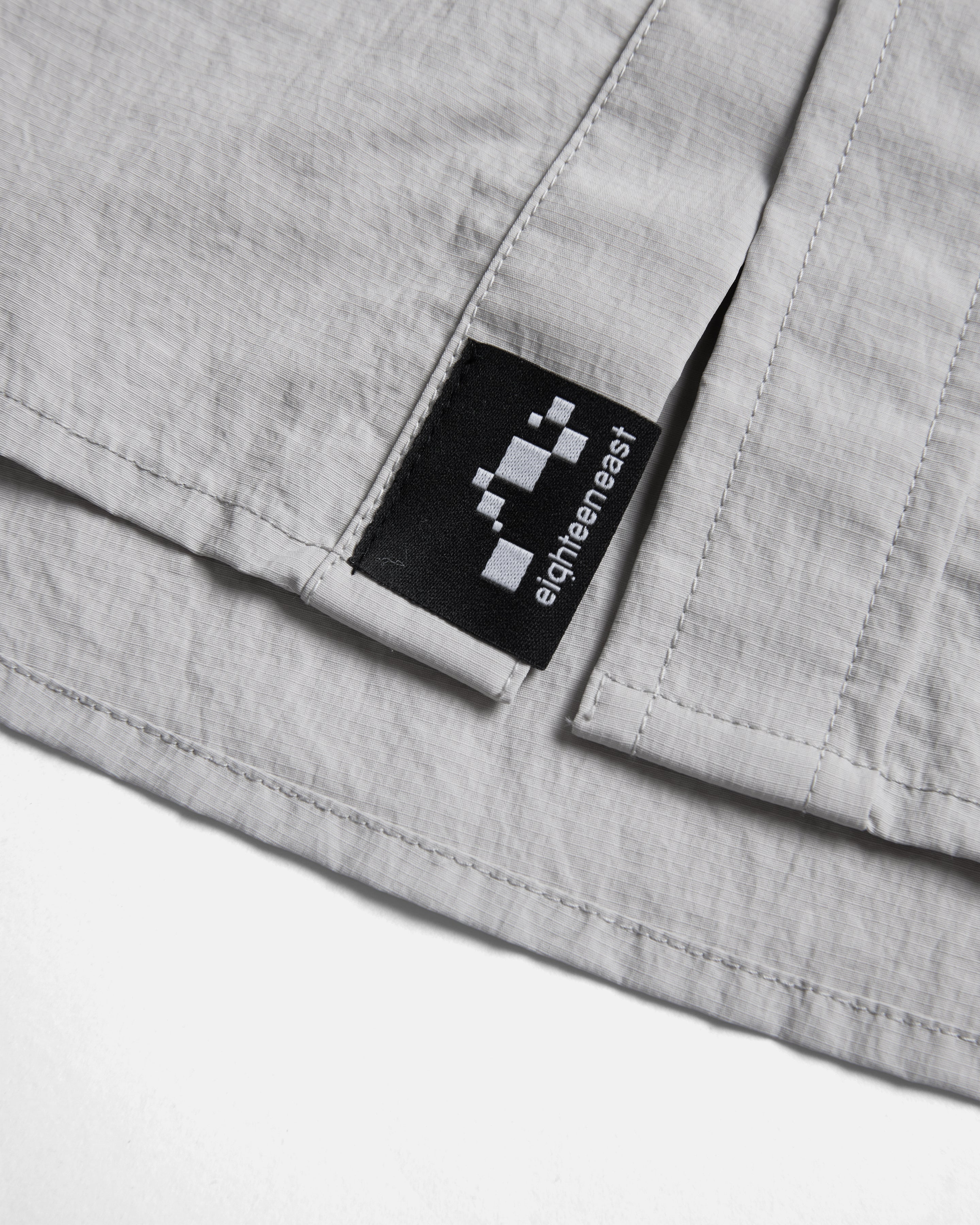 LS EASY WORK SHIRT - FOG GRAY FEATHERWEIGHT MICRO RIPSTOP NYLON